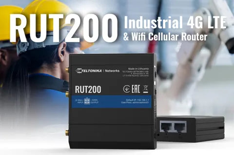RUT200 Industrial 4G LTE & Wifi Cellular Router - Riverplus