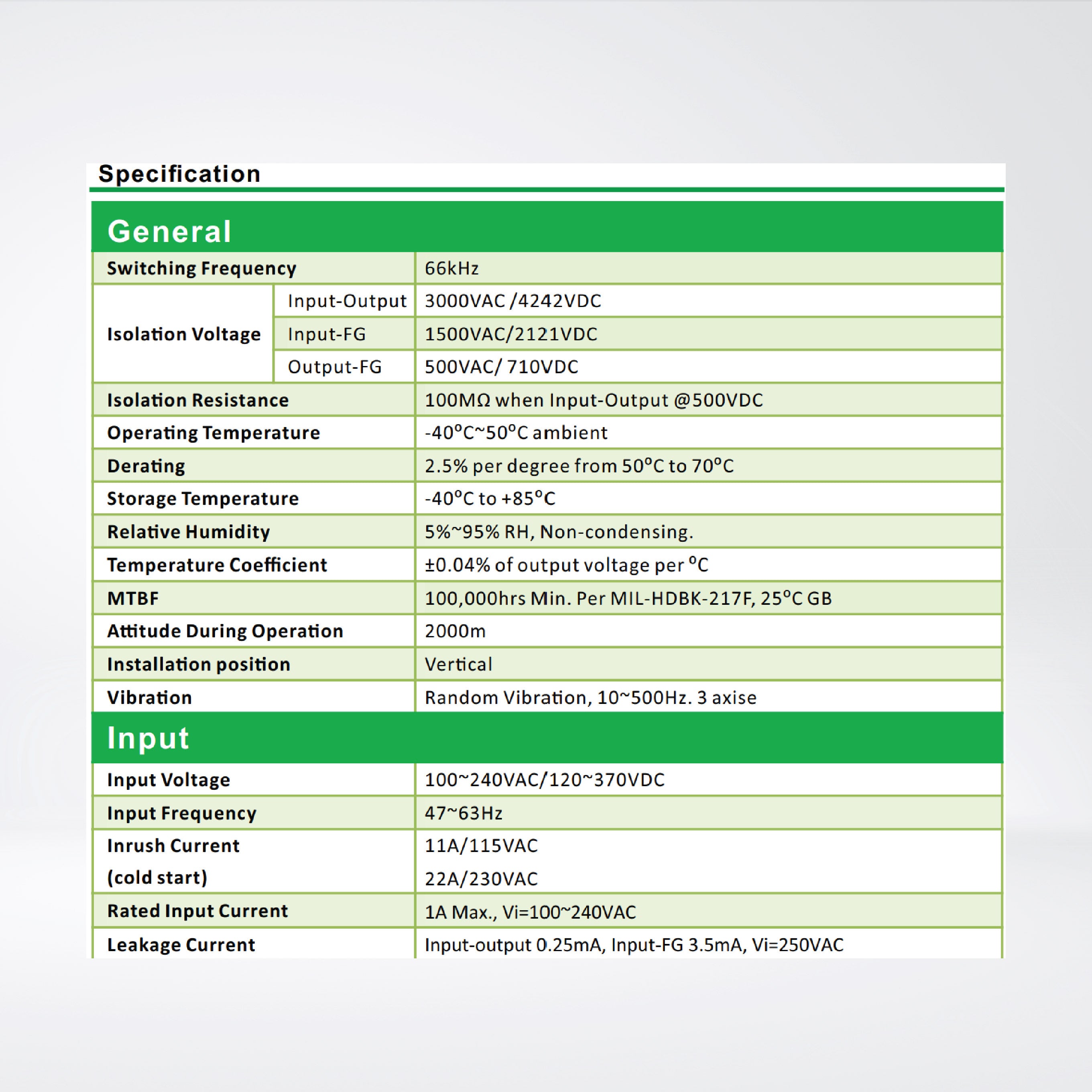 AD1048-24FS 48W DIN rail power supply AC I/P: 100~240V full ra DC O/P: 24V 2.0A