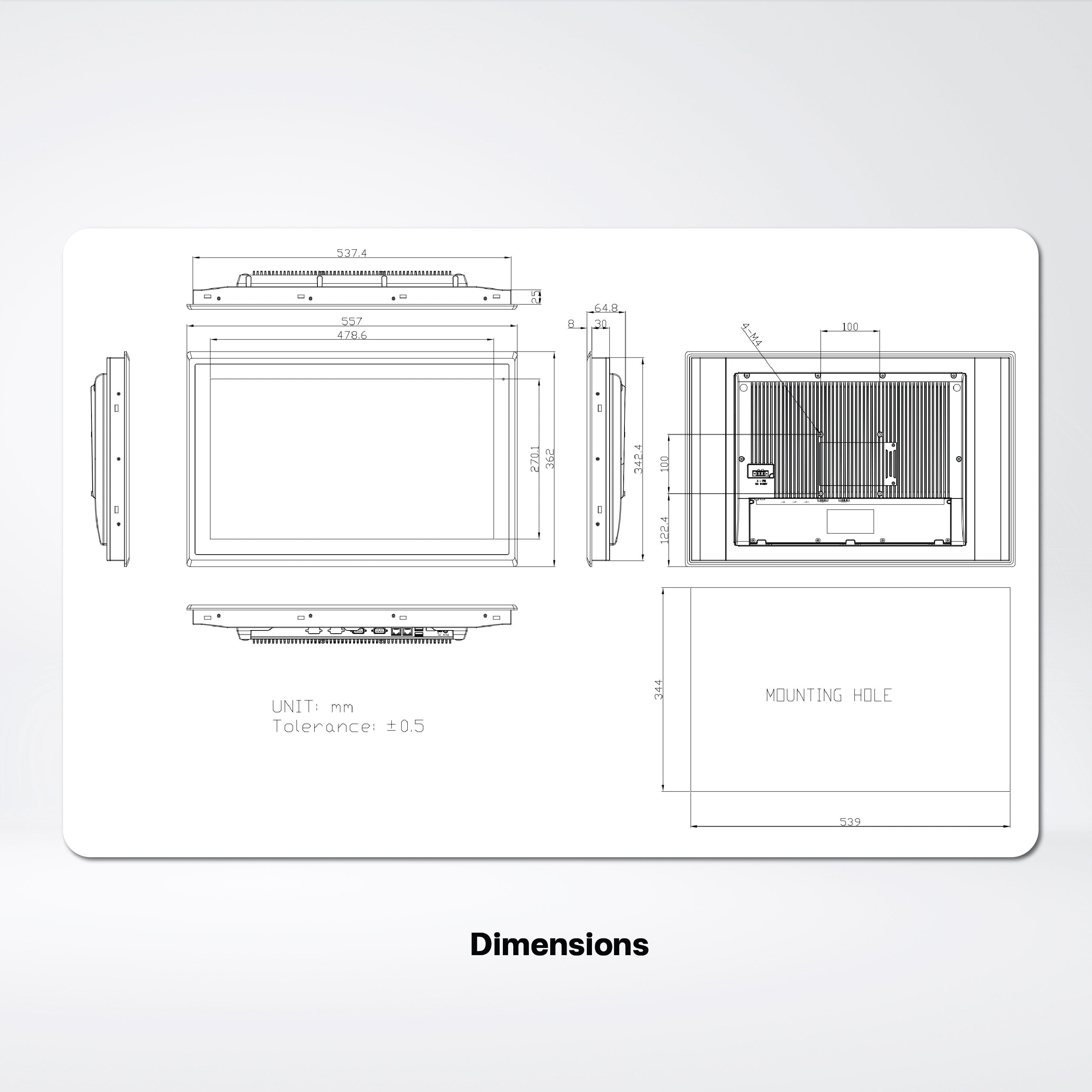 ARCHMI-721(P) RAM4/HDD320GB/1920x1080 Panel PC