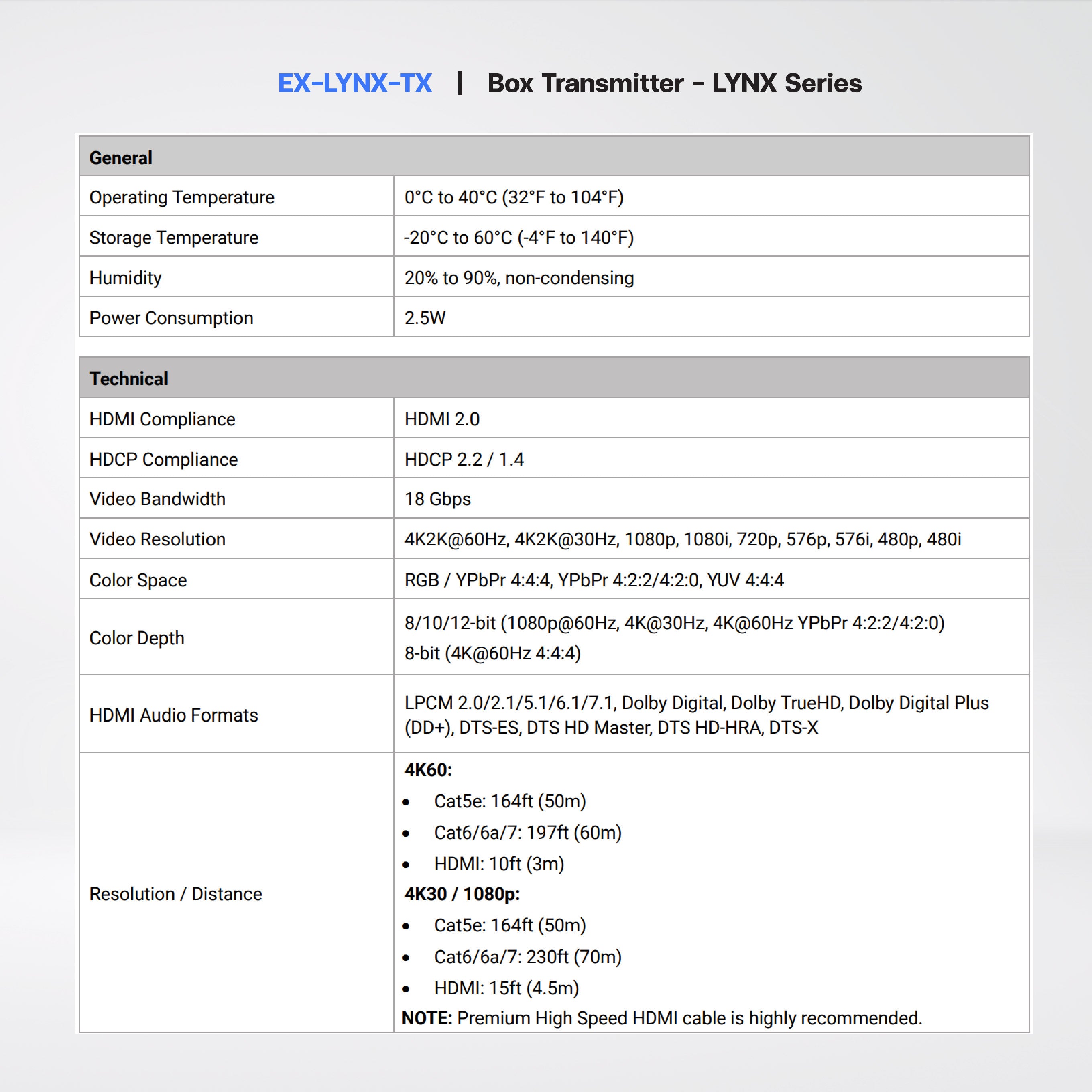 4K 60Hz HDMI Extender Over CAT6 60M | Box Transmitter + Receiver