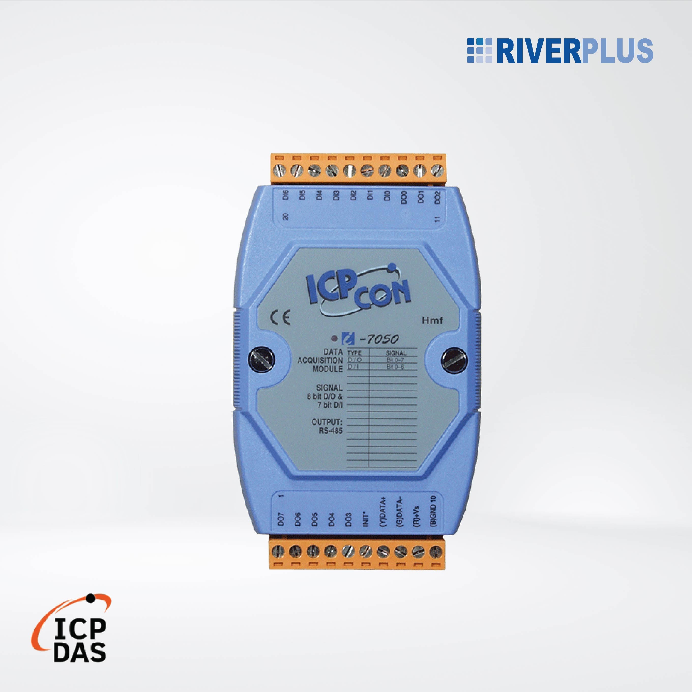 I-7050 7-ch Non-isolated (Dry) DI and 8-ch Non-isolated (Sink, NPN) DO Module