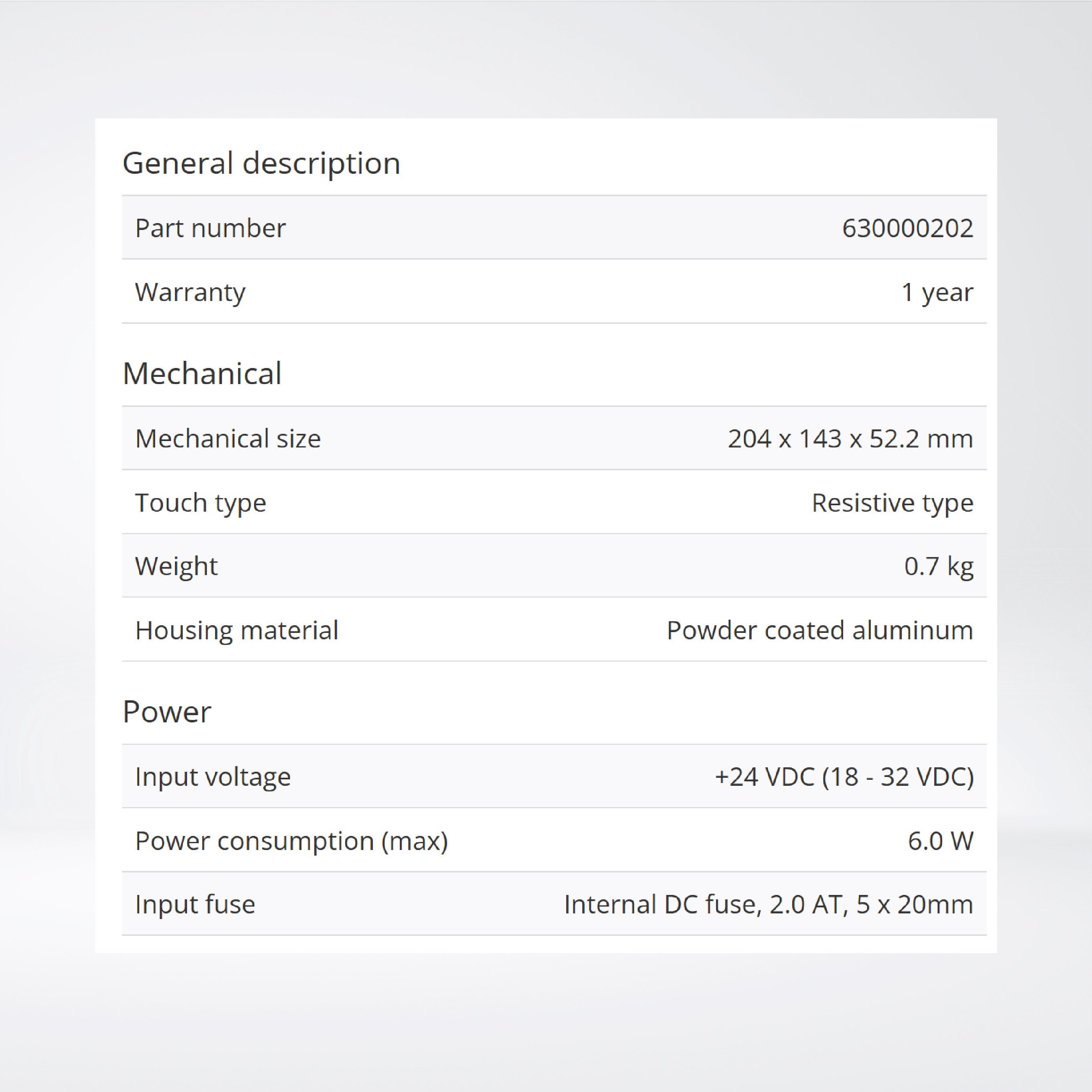iX T7A 7.0" graphic touch HMI with iX runtime