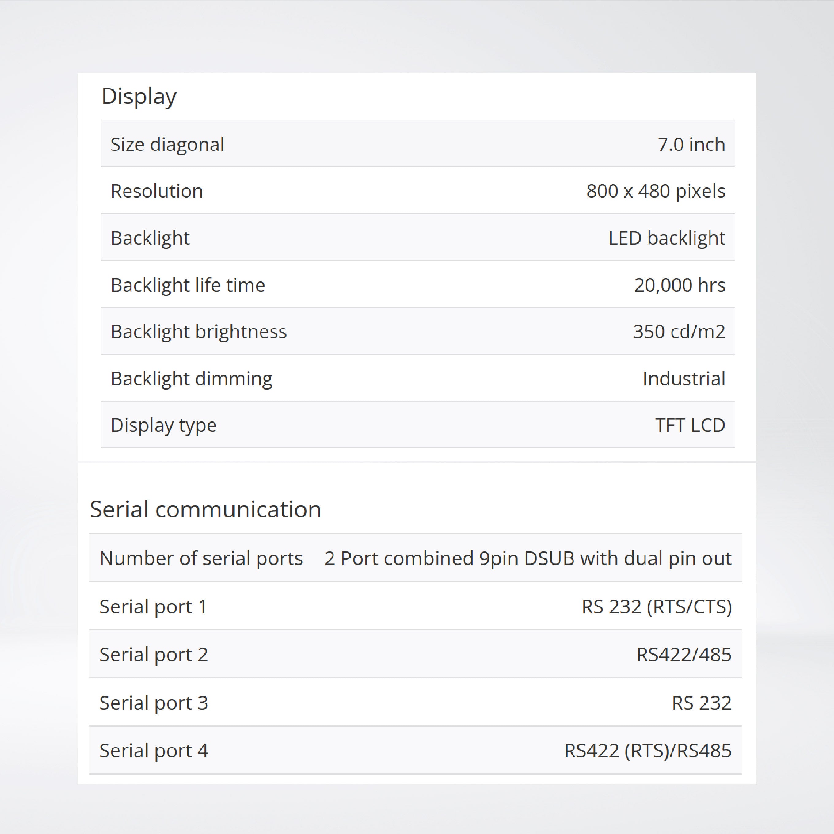 iX T7A 7.0" graphic touch HMI with iX runtime