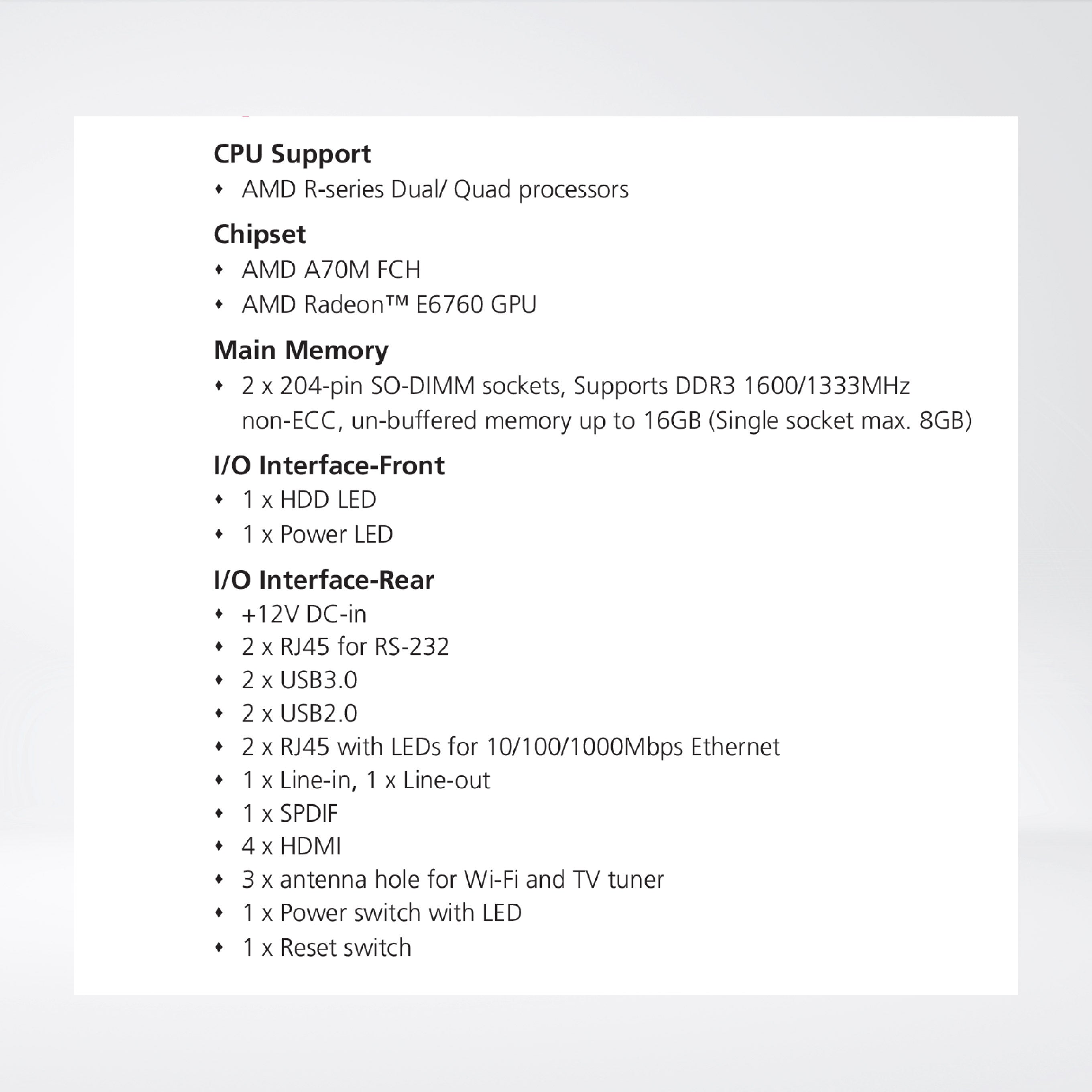 NDiS B842 AMD 27G1M B2.7GHz RAM 8GB DDR3-wADP