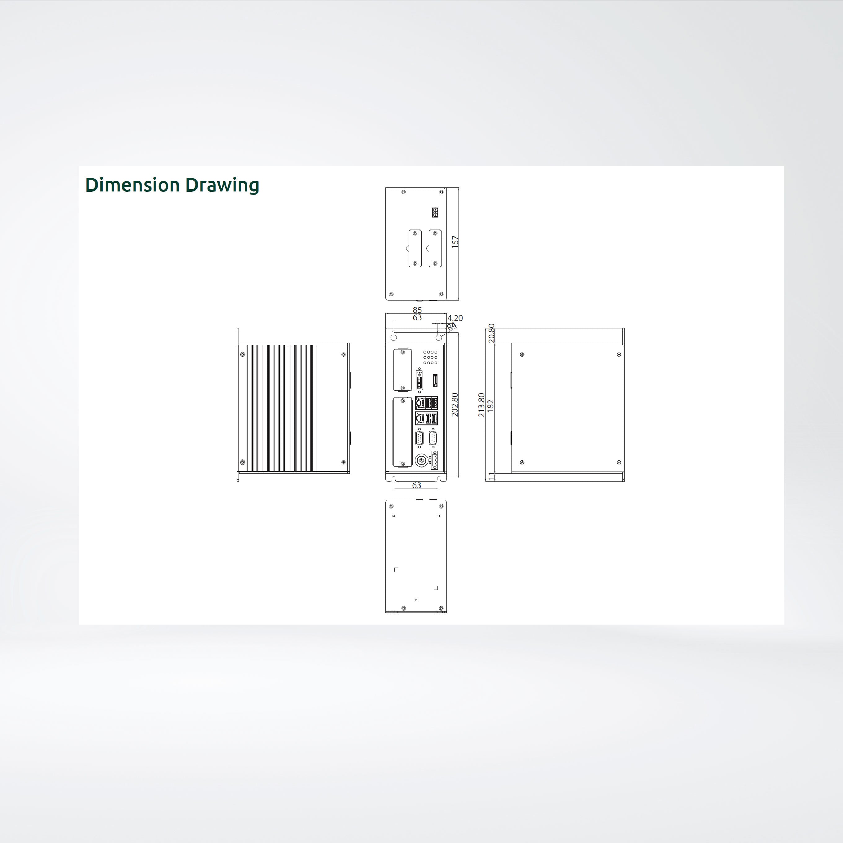 NIFE200 Celeron J1900 Quad Core 2.0GHz with Fieldbus Expansion Ability RAM4/SSD250GB Industrial Computer