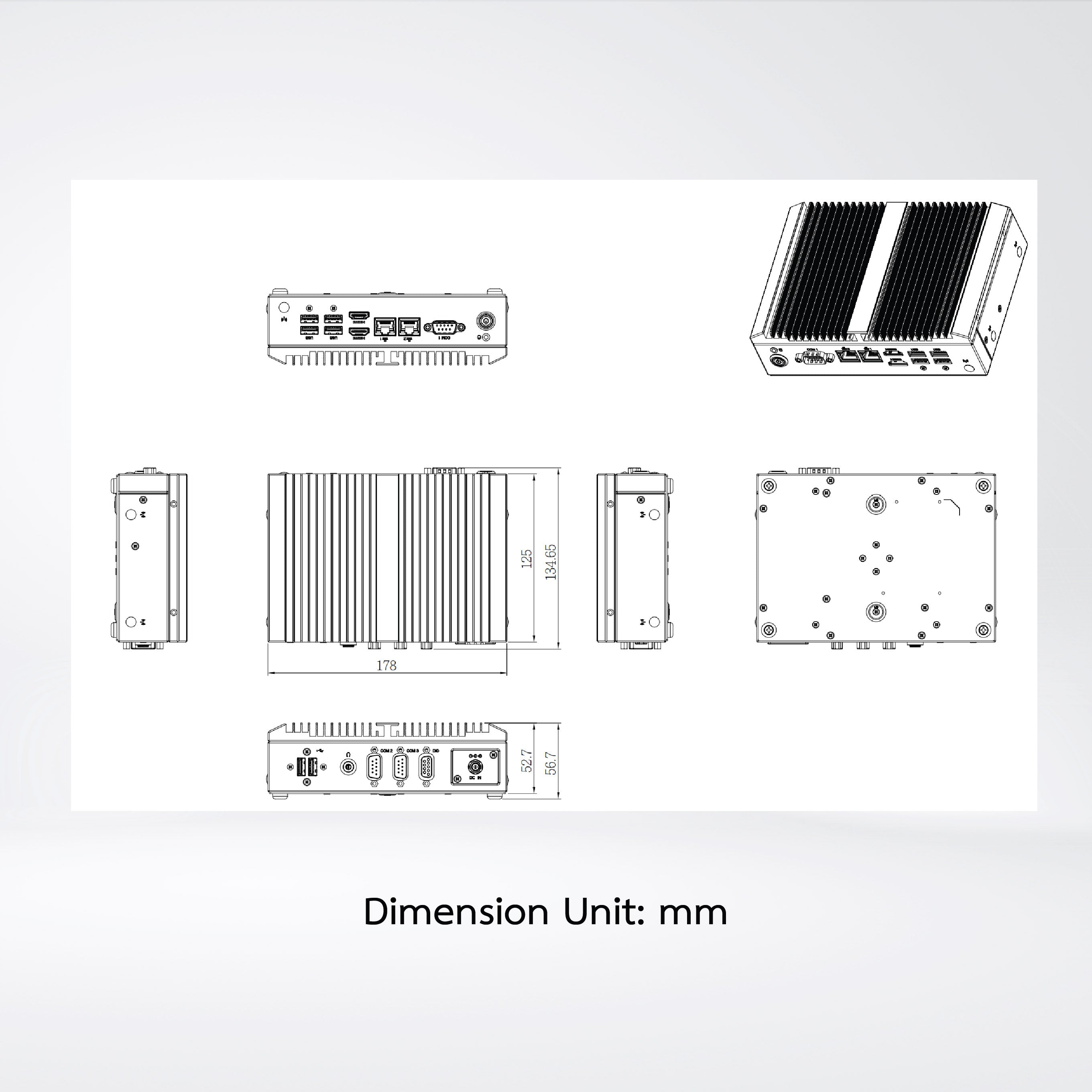 QBiX-Pro-RPLA1355H-A2 Industrial system with  Intel® Core™ i7-1355U Processor