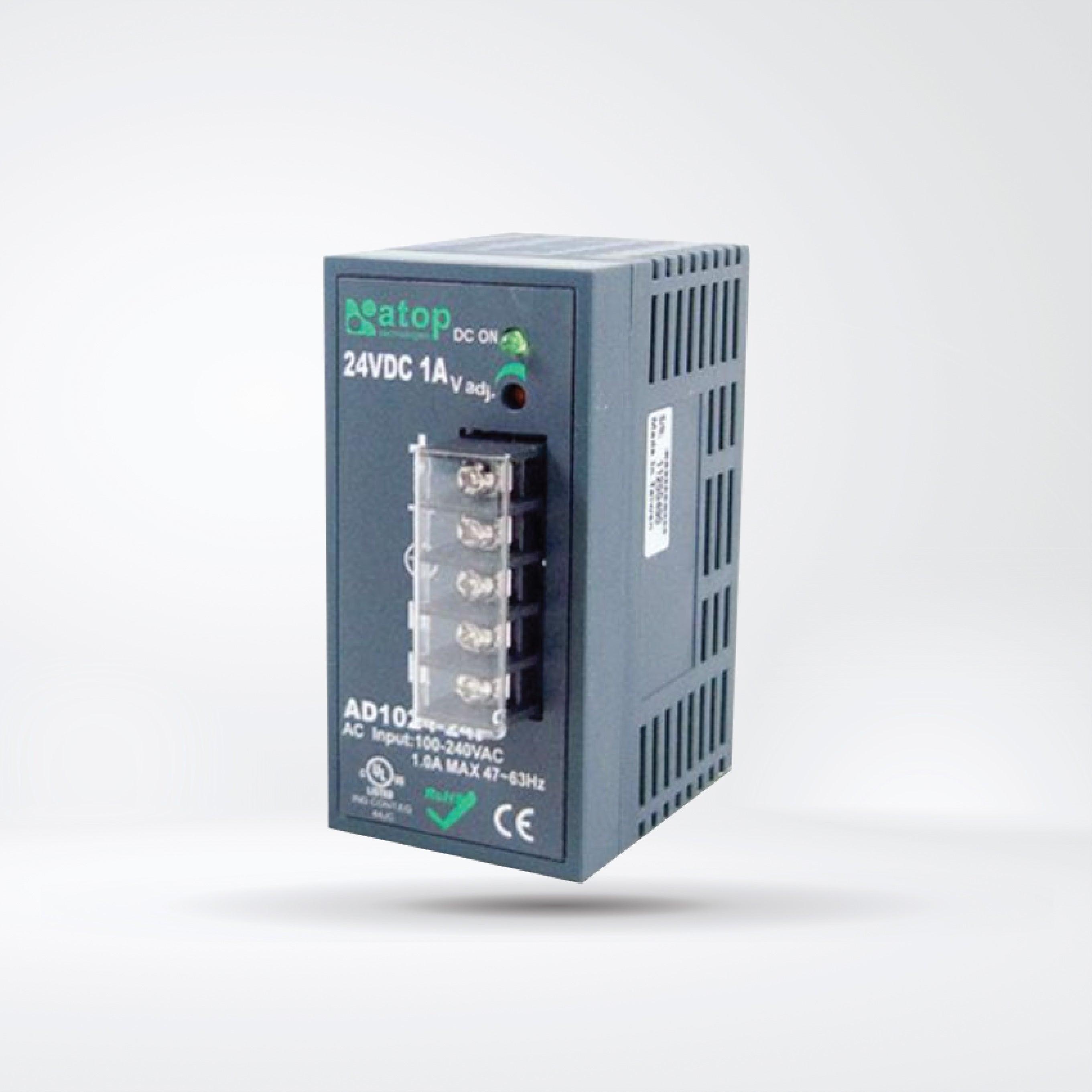 AD1024-24F 24W/1A DIN-Rail 24 VDC power supply with universal 100~240VAC/120~370VDC input - Riverplus