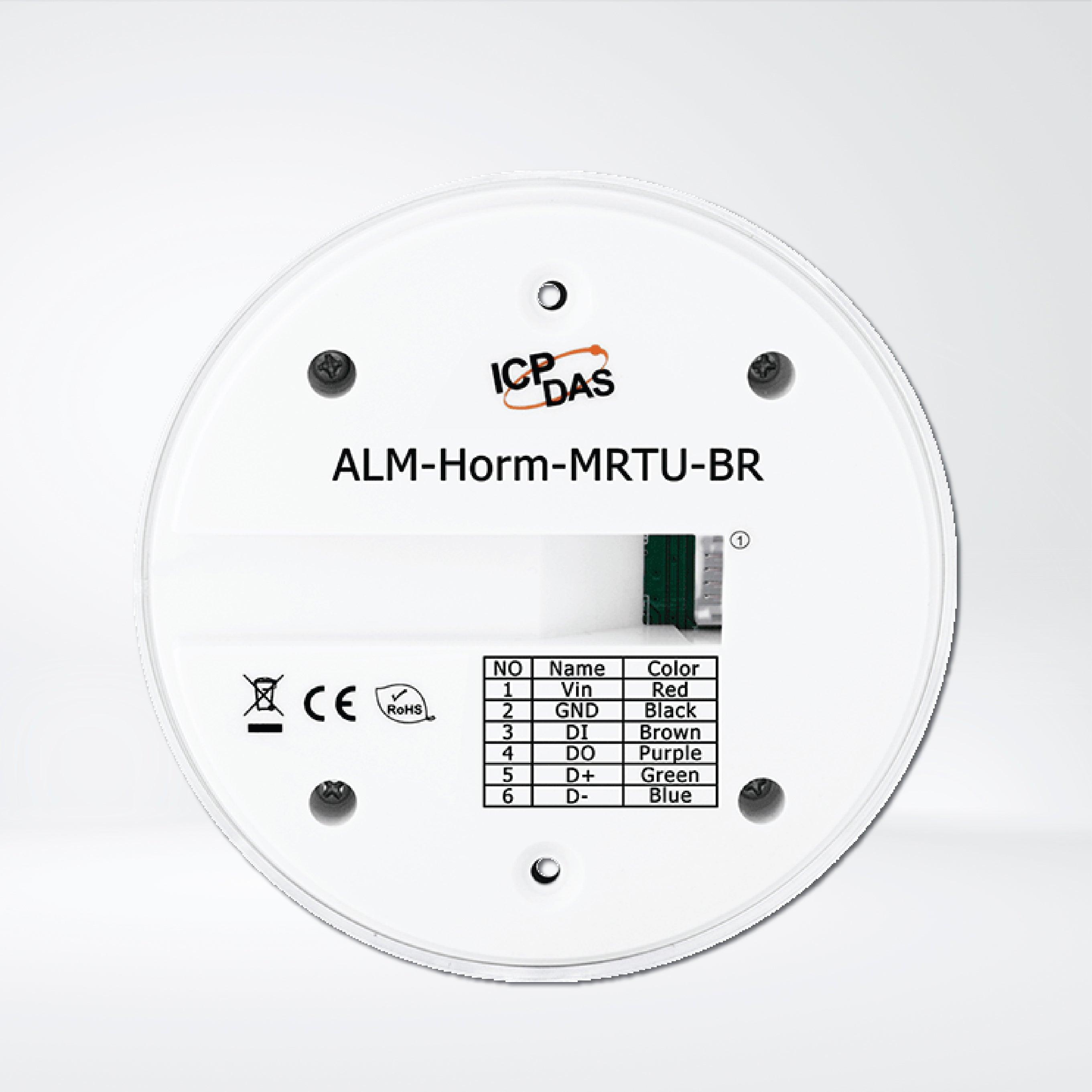 ALM-Horn-MRTU-BR RS-485 communication, Single Input, Single Output, 8 Blue+8 Red LED, 4 selectable Tone, Piezo Transducer Alarm Siren - Riverplus