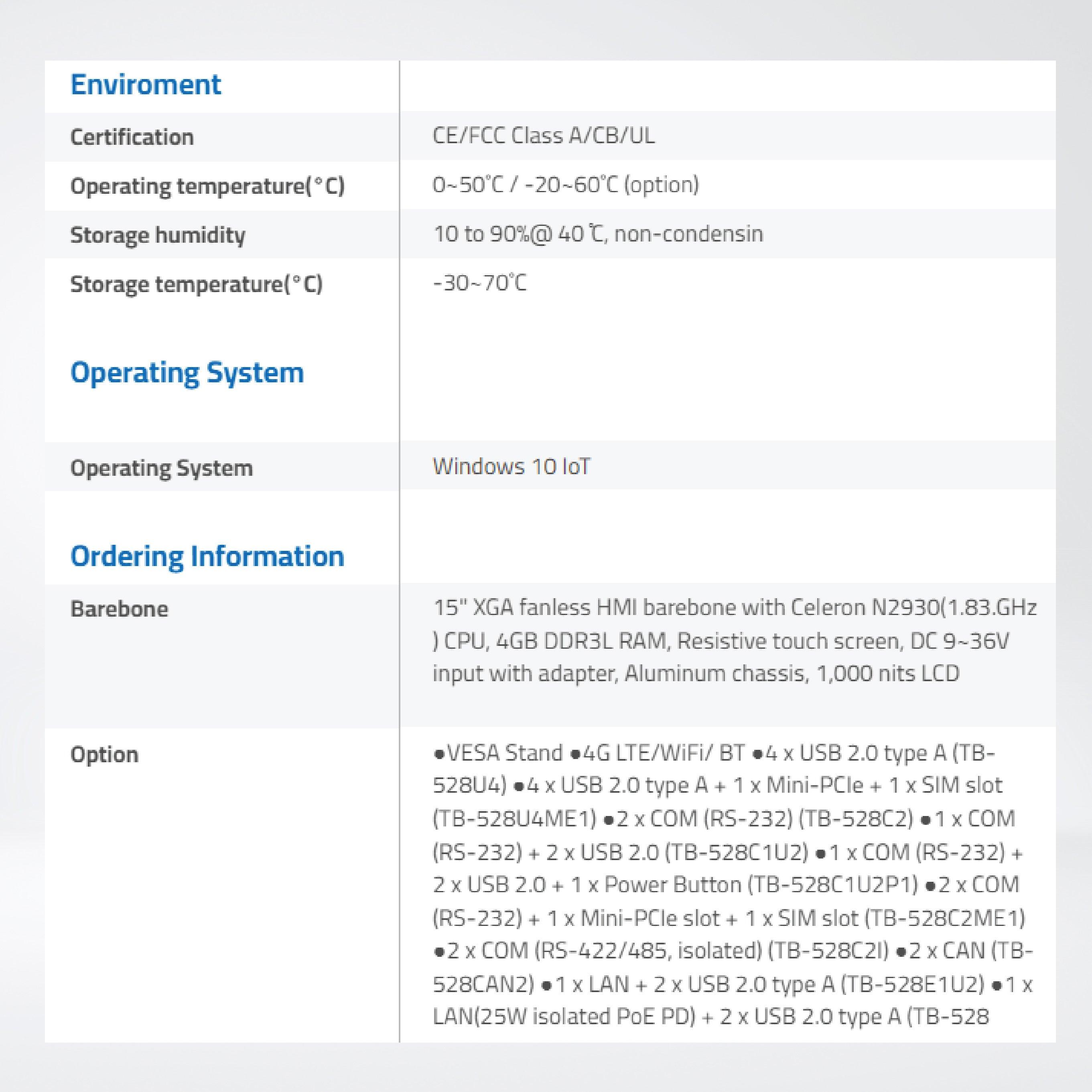 ARCHMI-815H 15" Intel Celeron N2930/ Atom E3845, Fanless Industrial Compact Size Panel PC - Riverplus