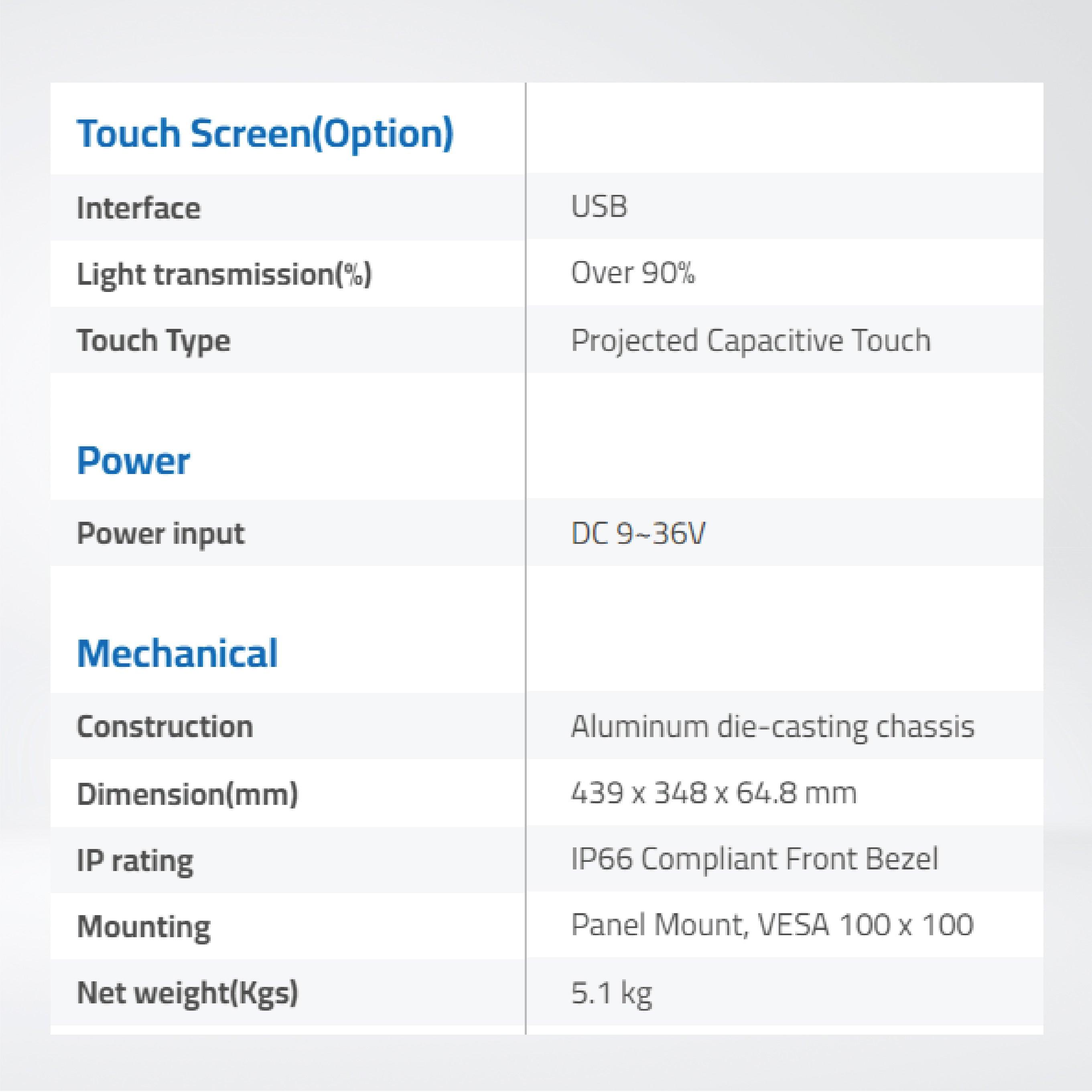 ARCHMI-817AP 17" Intel Apollo Lake N4200/N3350 Fanless Industrial Compact Size Panel PC - Riverplus