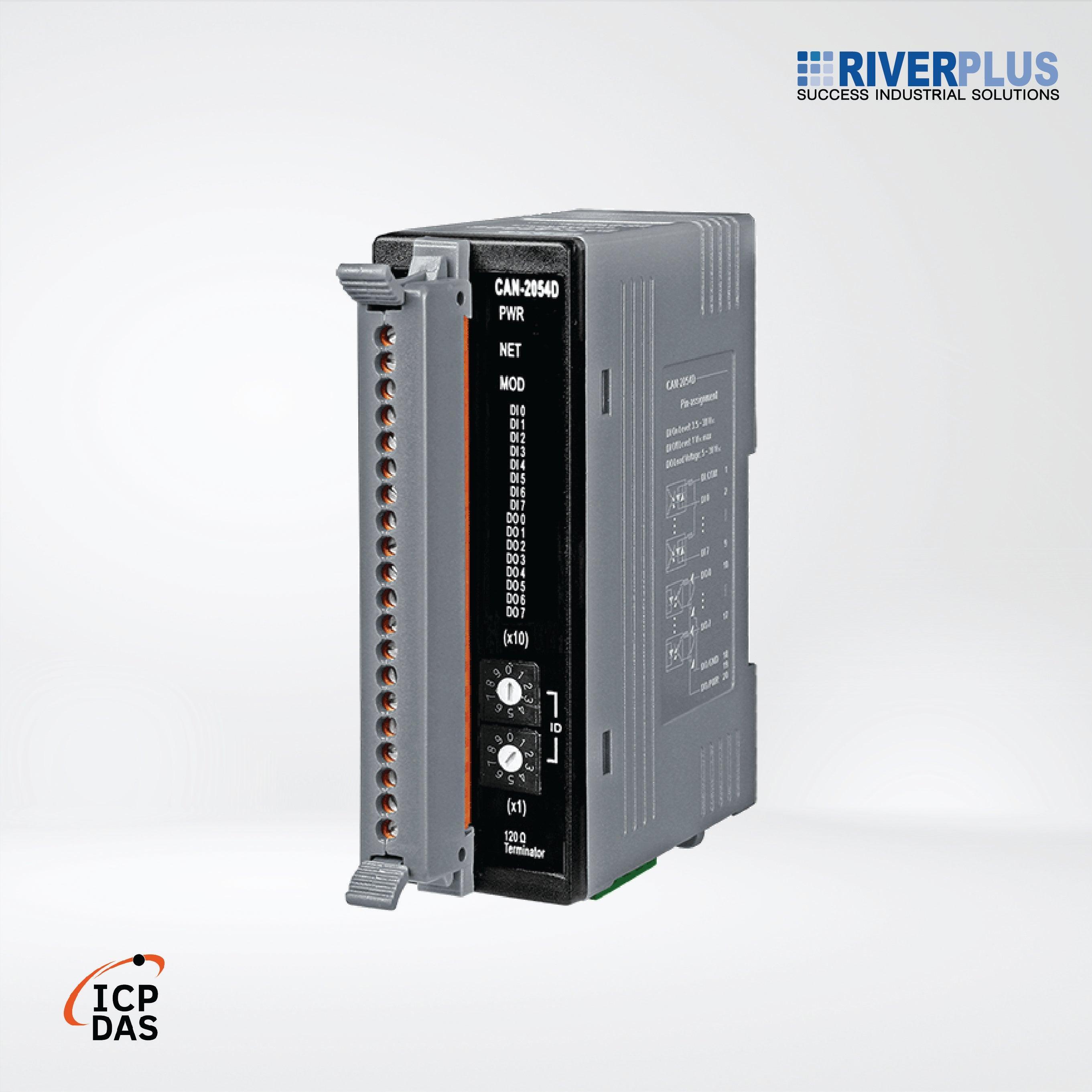 CAN-2054D DeviceNet Slave Module of 8-channel Isolated (Wet) DI, 8-channel Isolated (Sink, NPN) DO - Riverplus