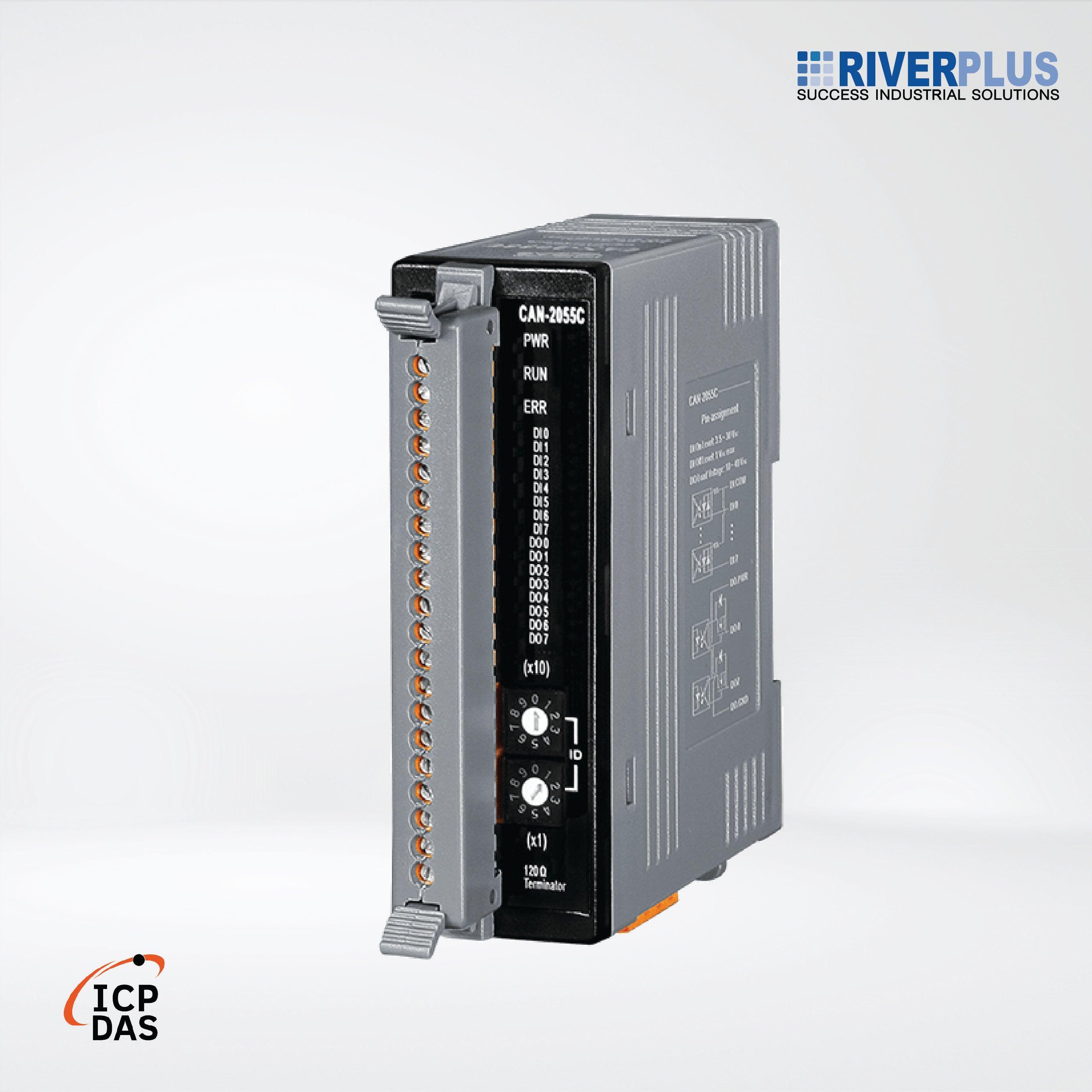 CAN-2055C CANopen Slave Module of 8-channel Isolated (Wet) DI, (Source, PNP) DO - Riverplus