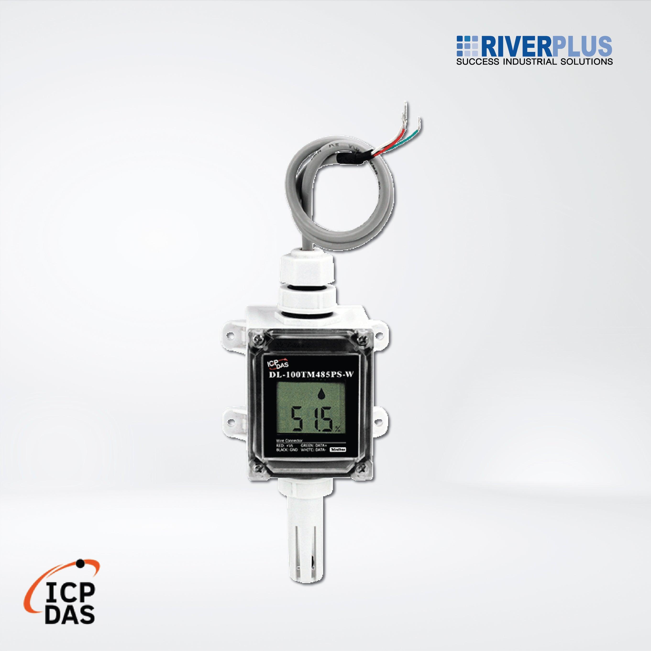 DL-100TM485PS-W IP66 Remote Temperature and Humidity Data Logger with LCD Display (High Accuracy, RS-485) - Riverplus