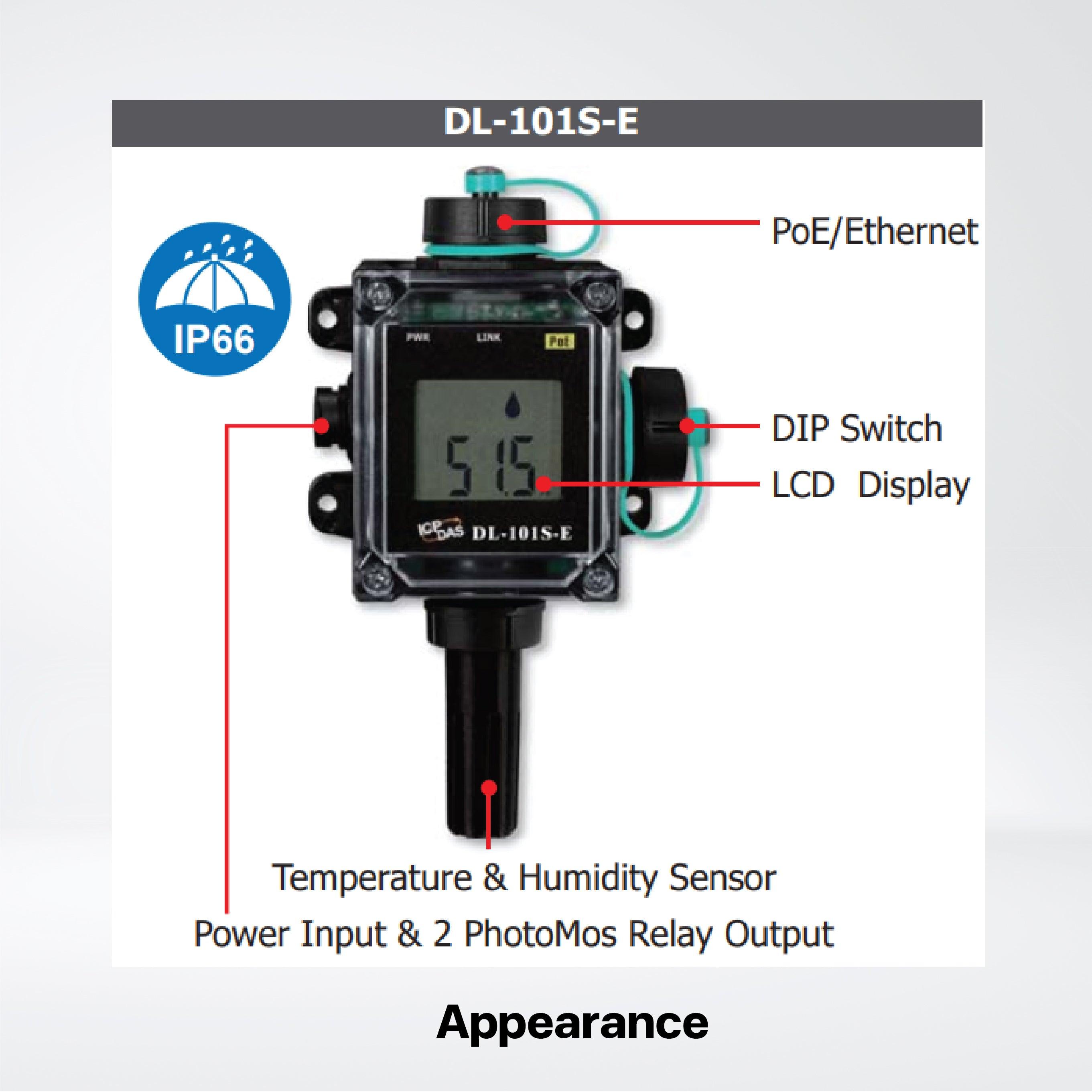 DL-101S-E-W IP66 Remote Temperature/Humidity/Dew Point Data Logger - Riverplus