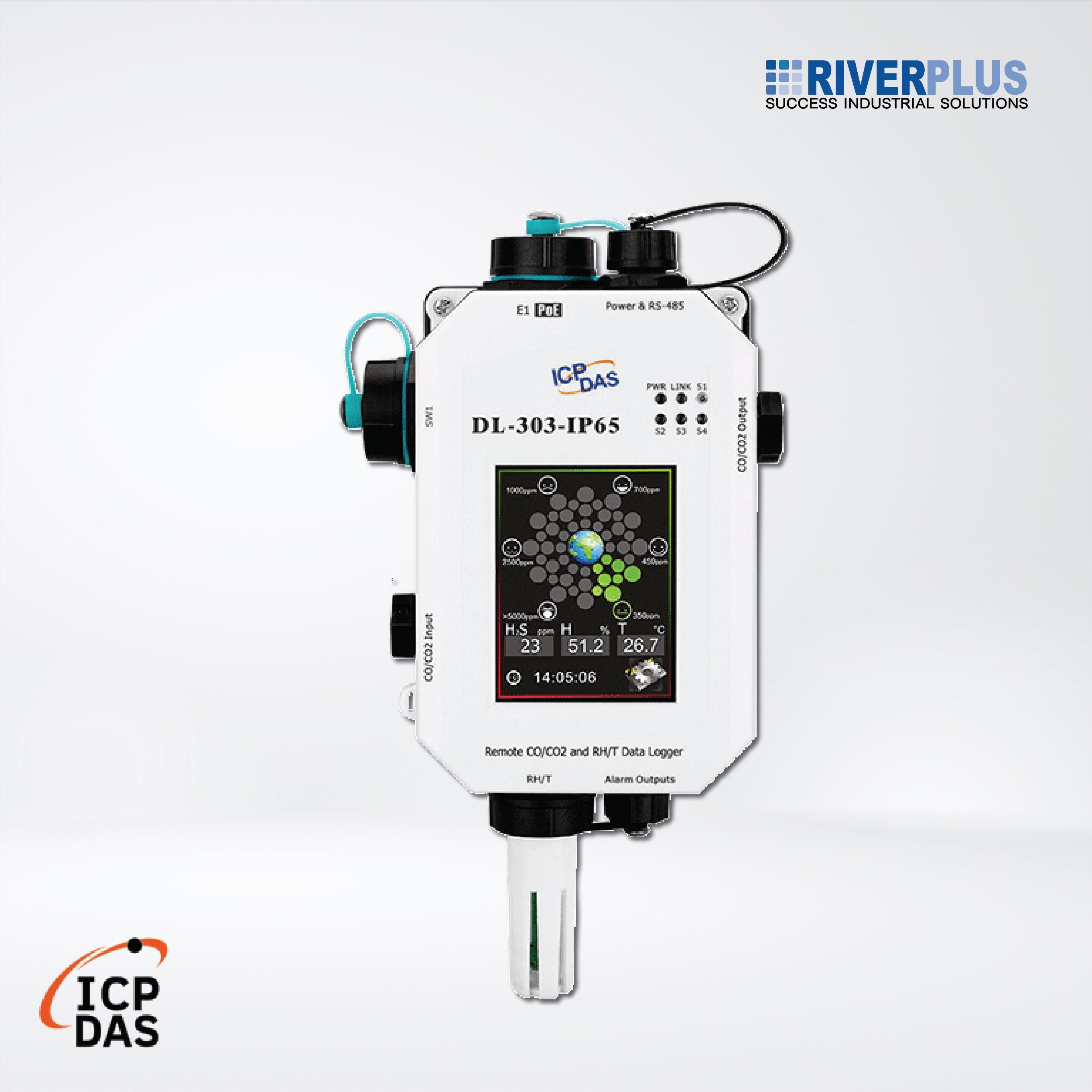 DL-303-IP65 IP65 Remote CO/CO2/Temperature/Humidity/Dew Point Data Logger - Riverplus