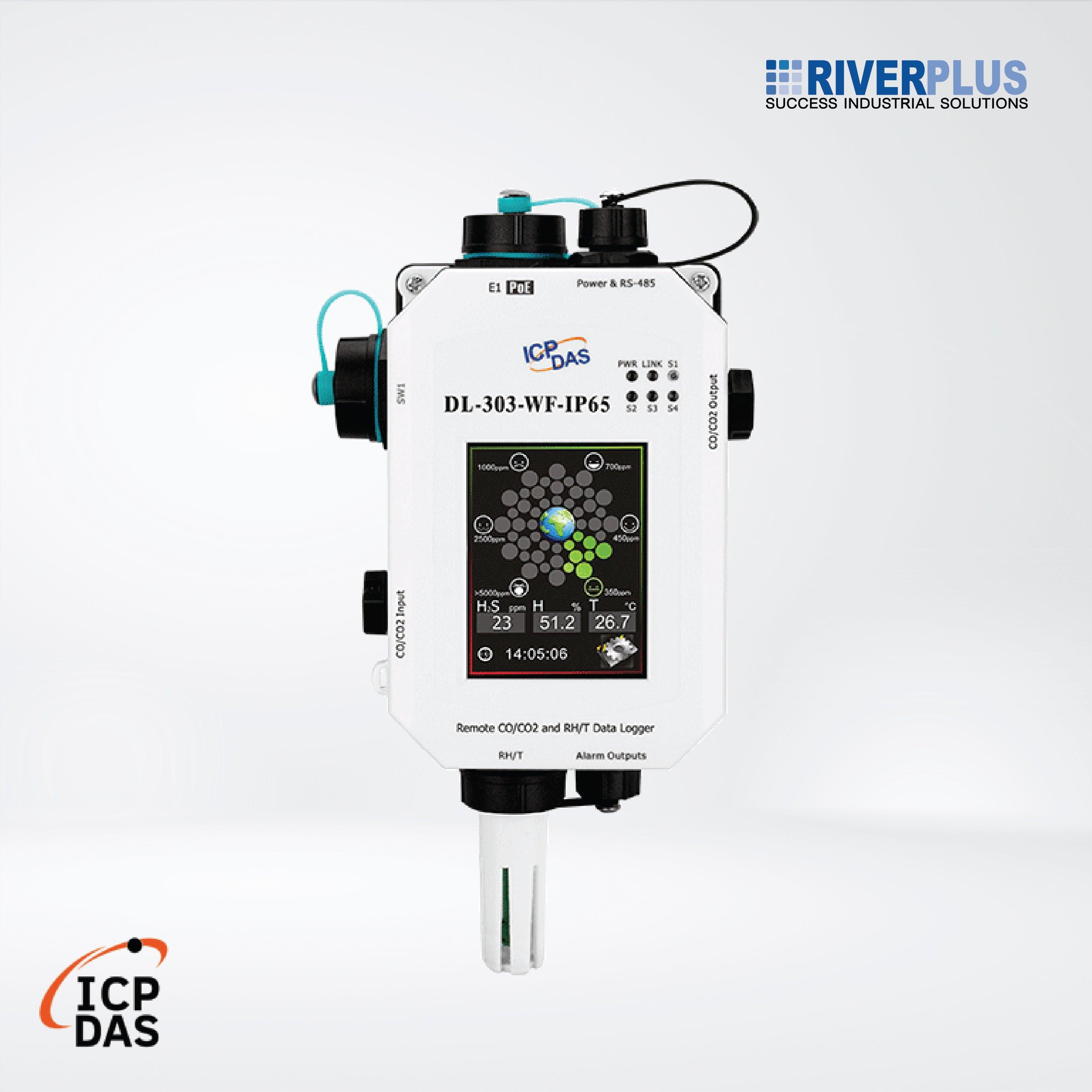 DL-303-WF-IP65 IP65 Remote CO/CO2/Temperature/Humidity/Dew Point Data Logger - Riverplus