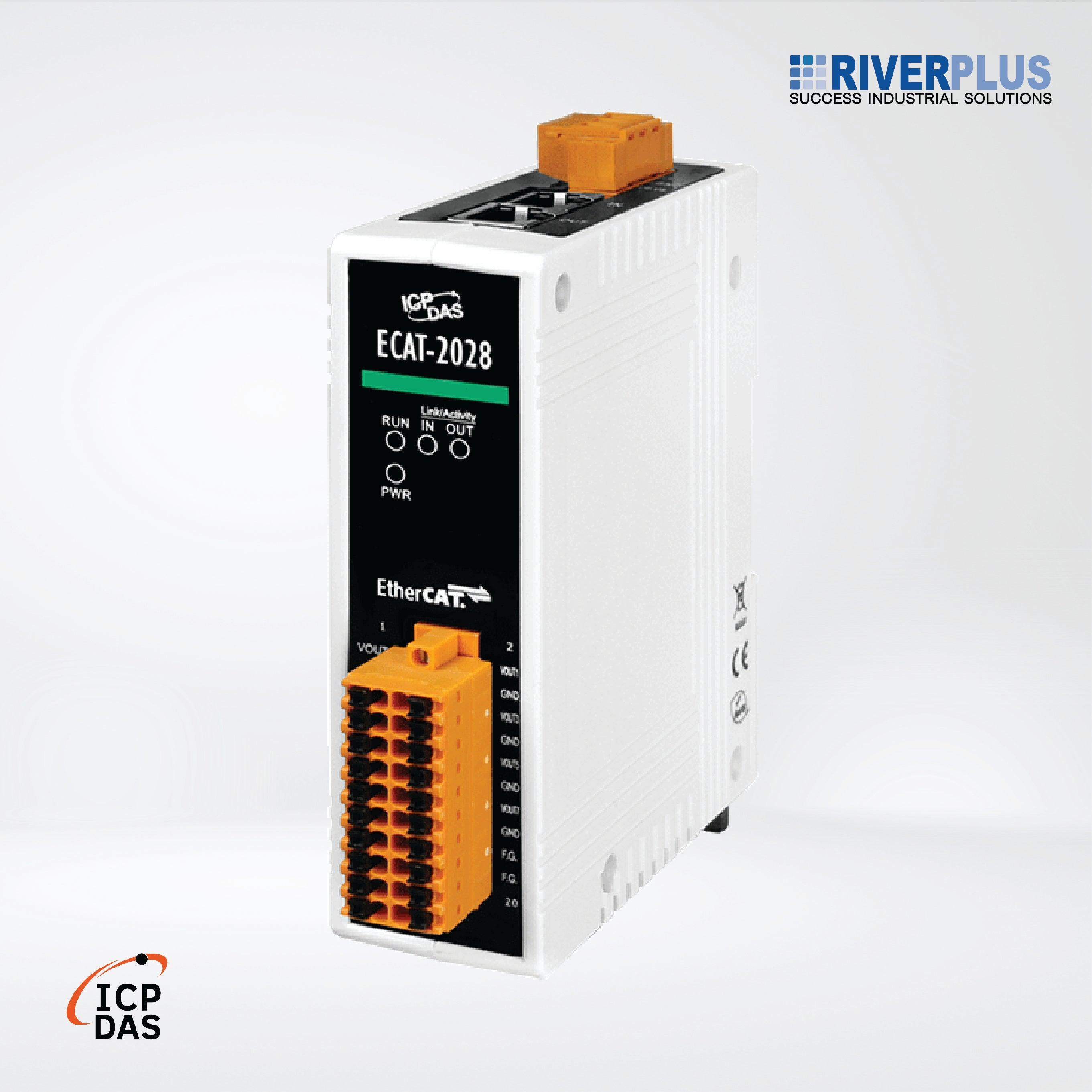 ECAT-2028 EtherCAT Slave I/O Module with Isolated 8-ch AO - Riverplus