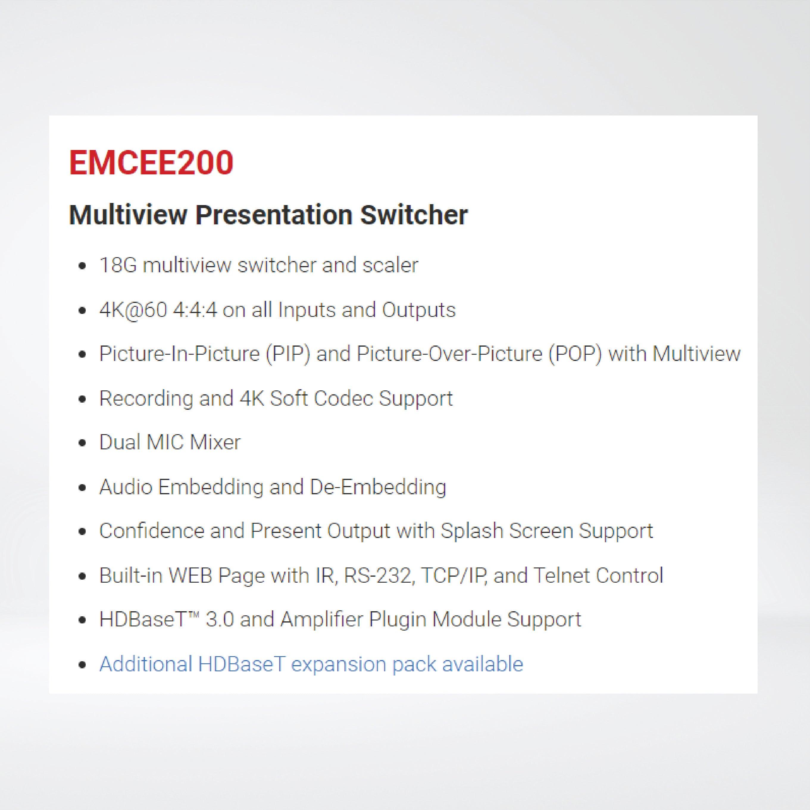 EMCEE200 Multiview Presentation Switcher - Riverplus
