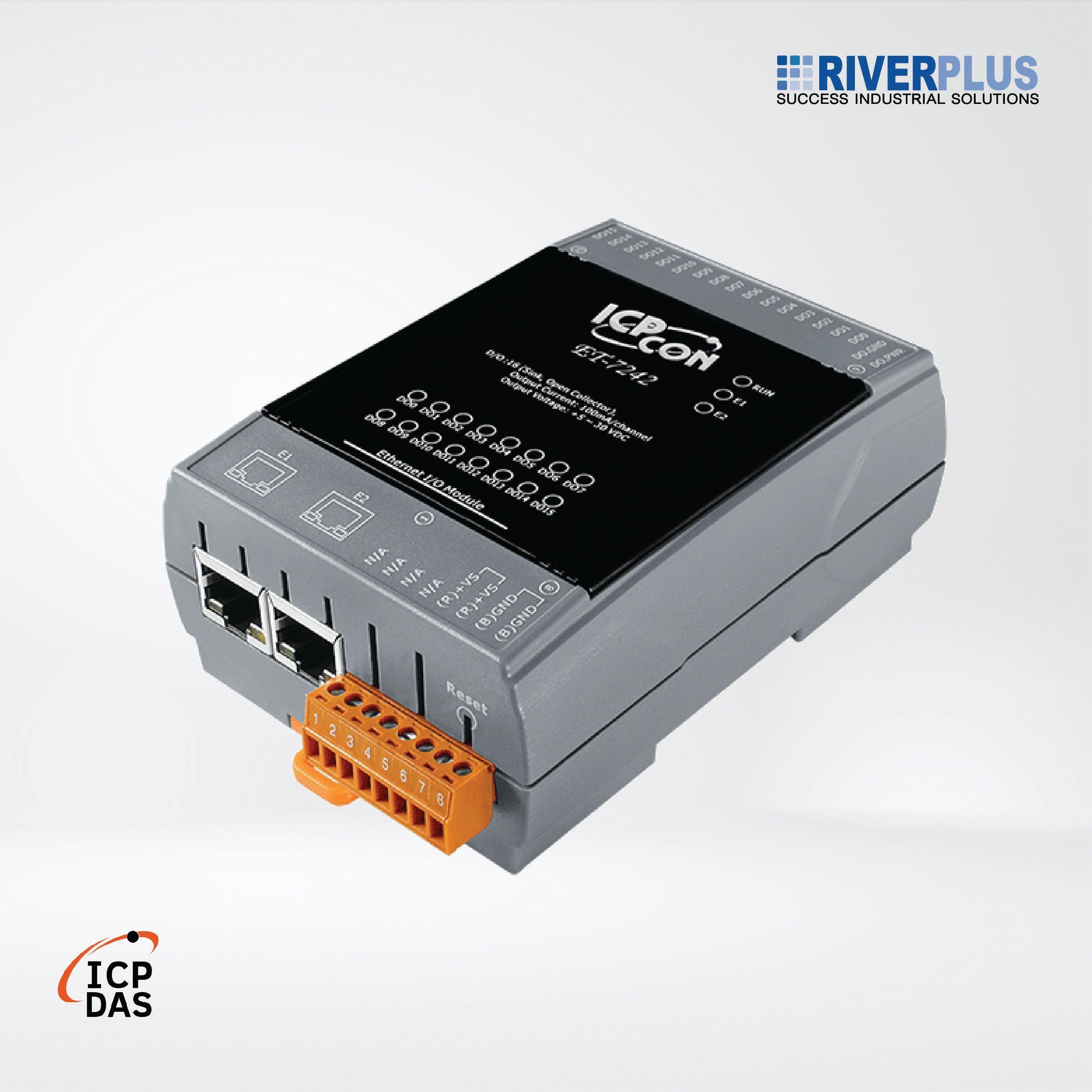 ET-7242 Ethernet I/O Module 2-port Ethernet Switch and 16-ch DO - Riverplus