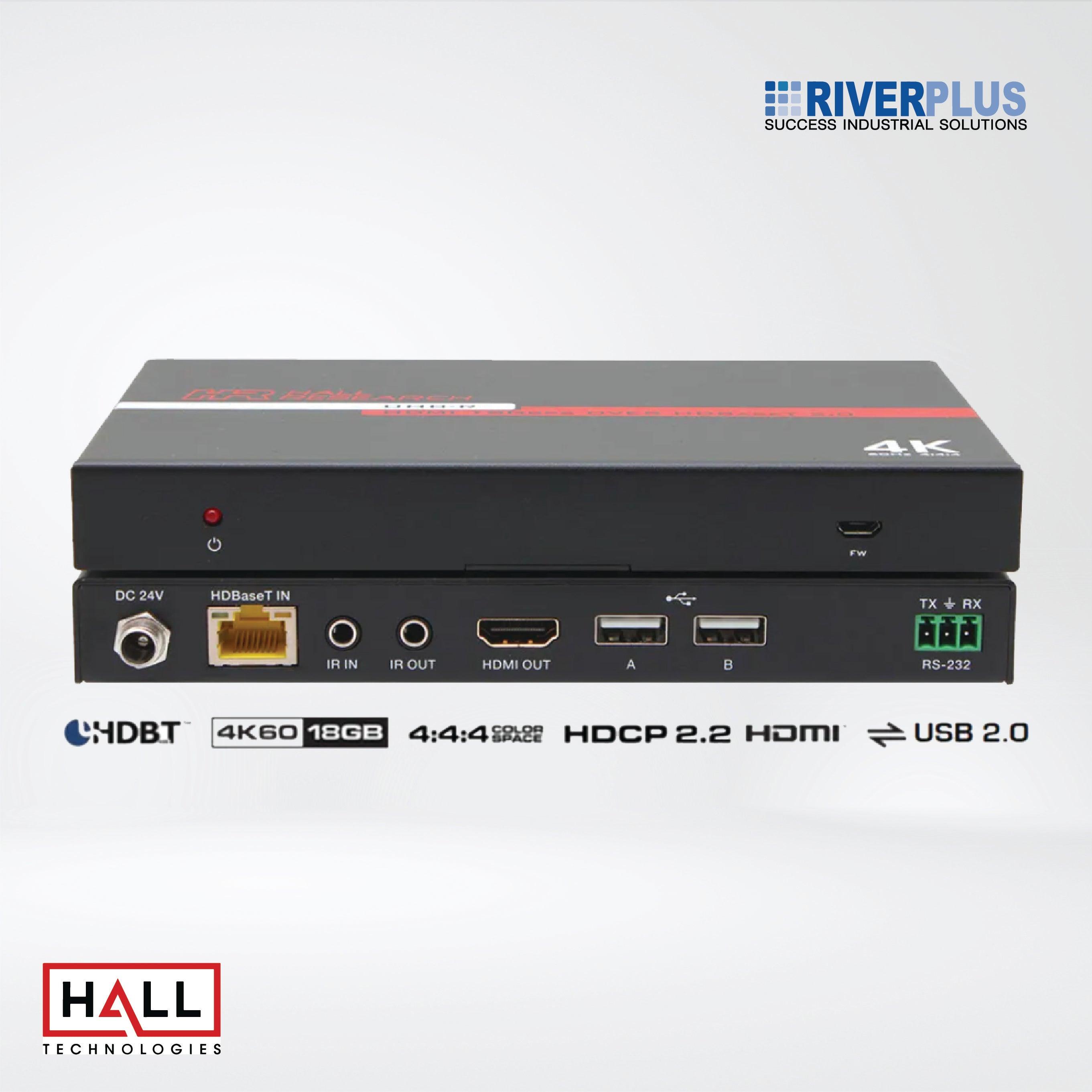 EX-4KU USB & 4K HDMI with HDBaseT 2.0 Extension on a Single Gang Wall-Plate - Riverplus