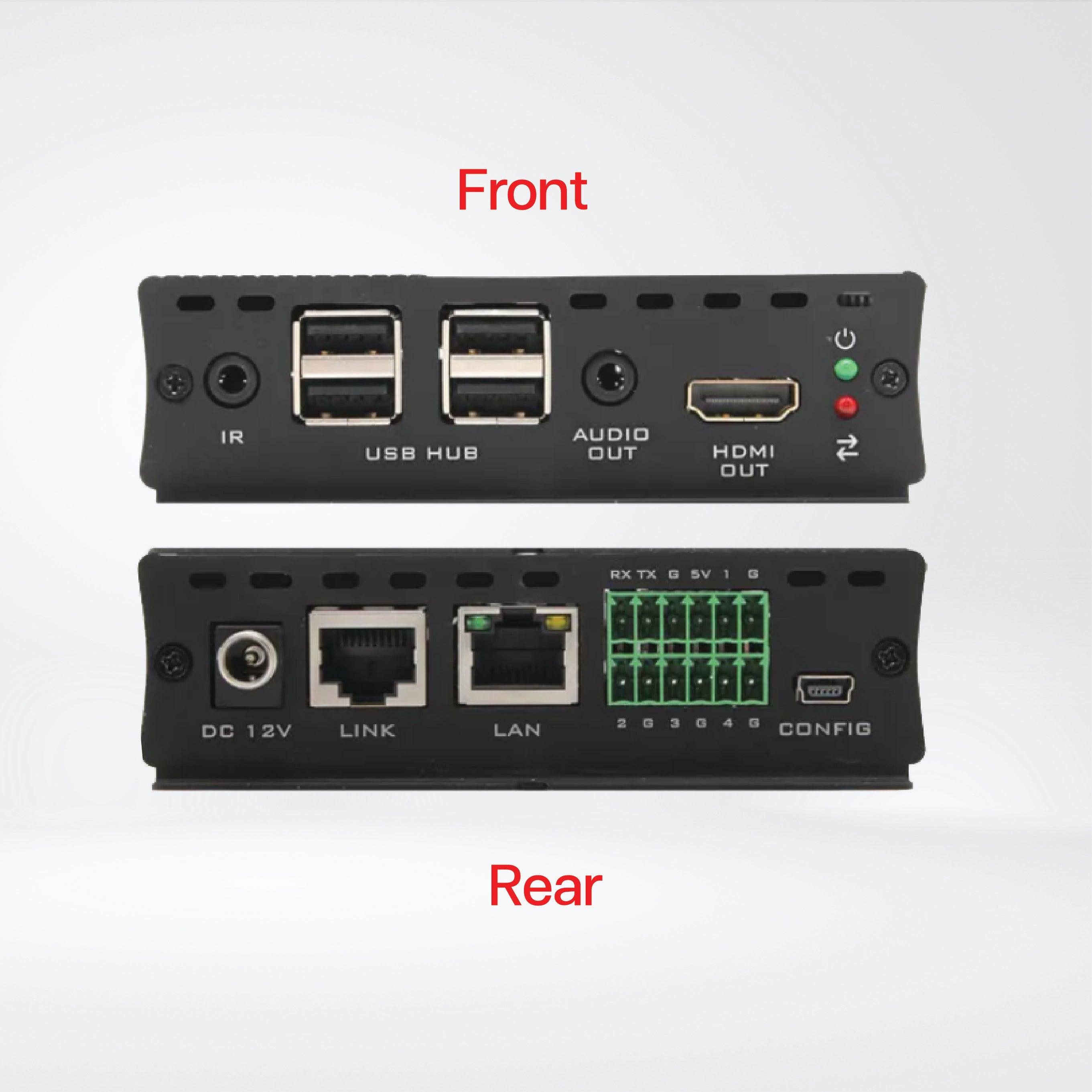 EX-HDU-IP HDMI and USB Extension on CAT6 with Audio, Integrated Control and IP - Riverplus