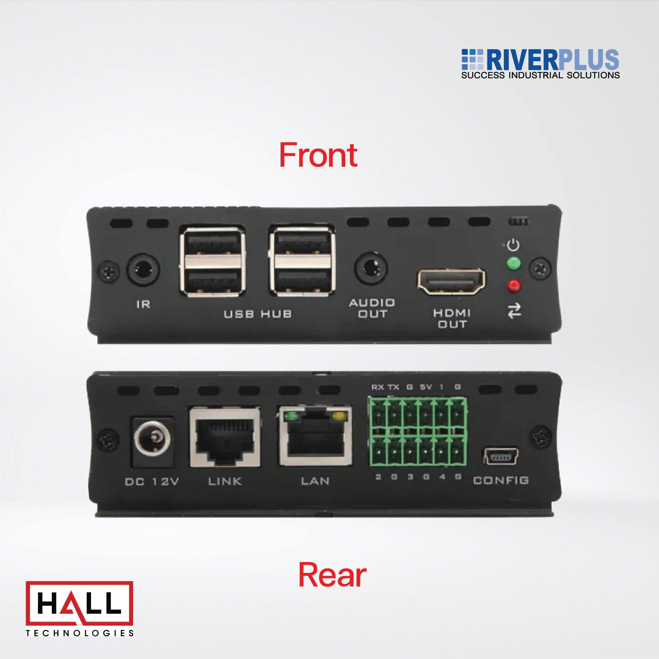 EX-HDU-R HDMI and USB Extension on CAT6 with Audio and Integrated Control Receiver - Riverplus