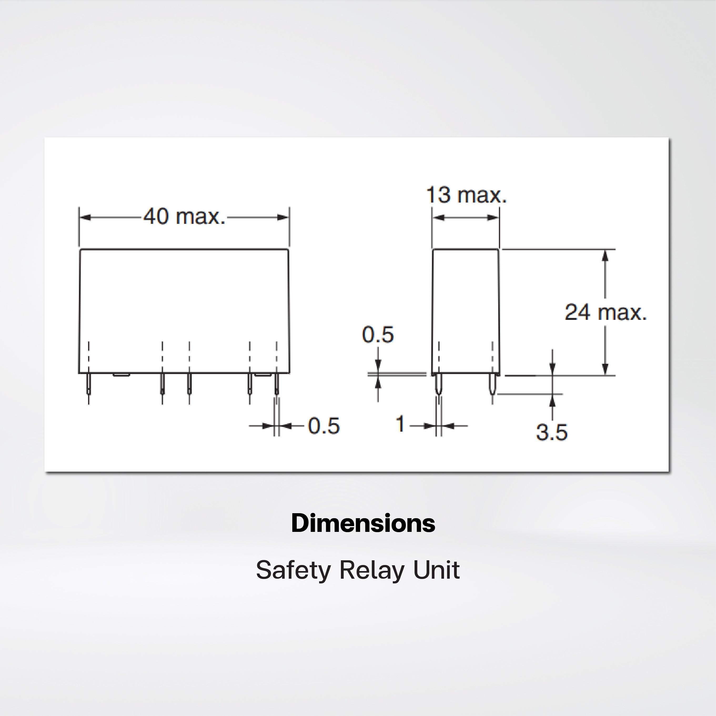 G7SA-3A1B DC24 Safety relay, plug-in, 3PST-NO, SPST-NC, 6 A, forcible-guided contacts, 24 VDC - Riverplus