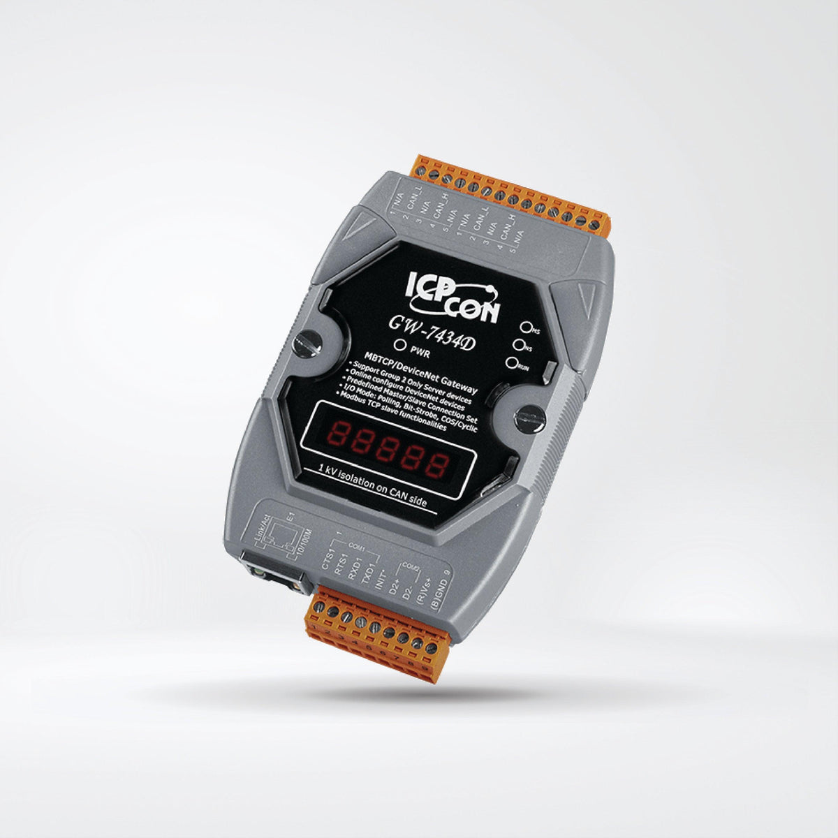 GW-7434D-G Modbus TCP/RTU/ASCII Slave to DeviceNet Master Gateway