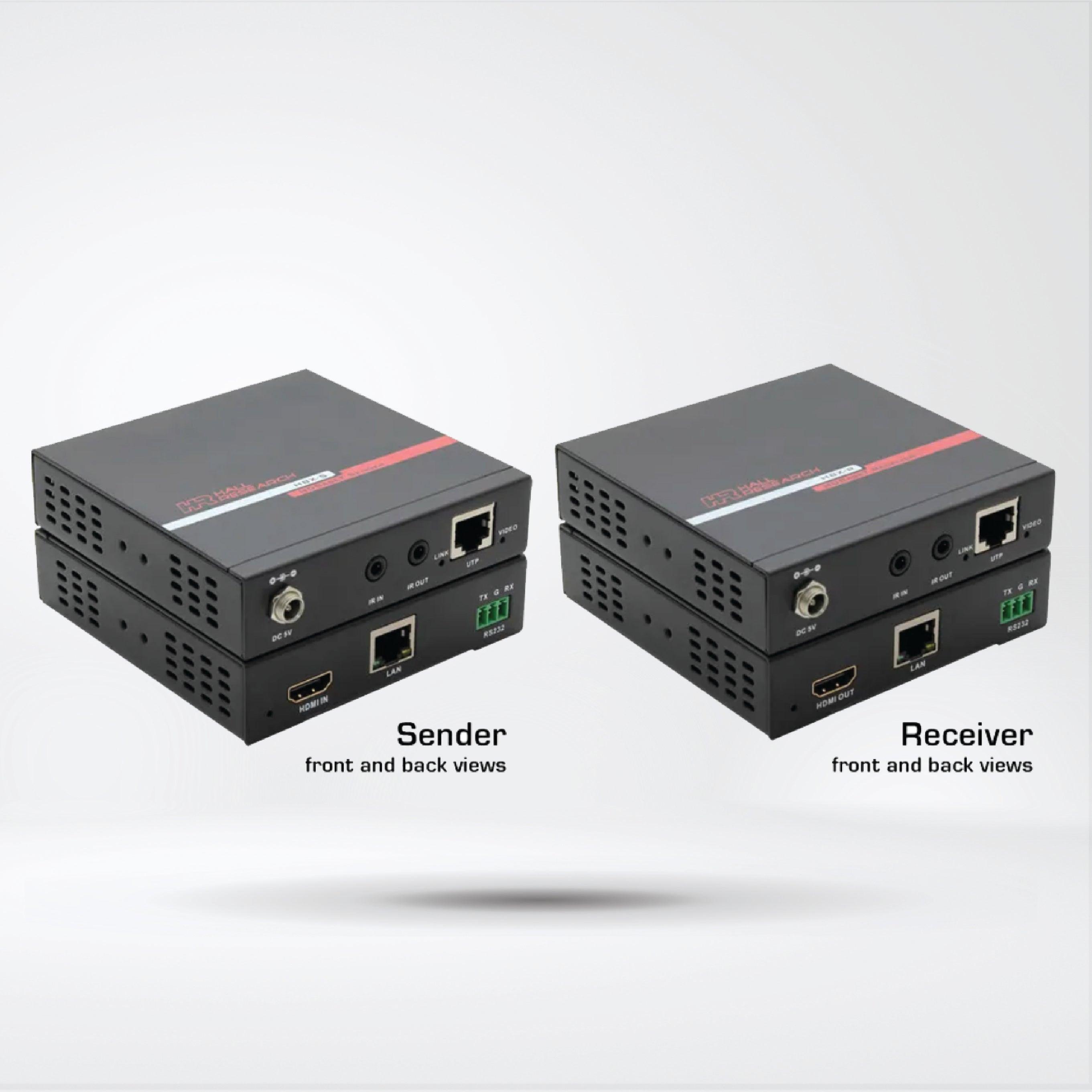 HBX HDMI Extender With Ultra-HD AV, IR, RS232 and Ethernet (Sender + Receiver) - Riverplus