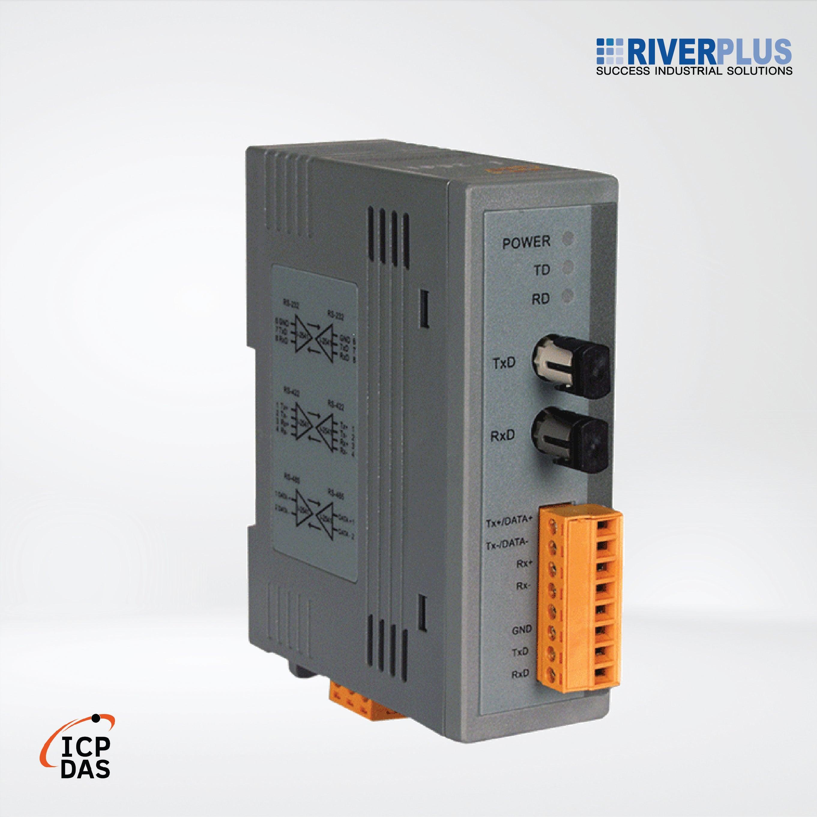 I-2541 RS-232/422/485 to Mulit-Mode Fiber optic converter - Riverplus