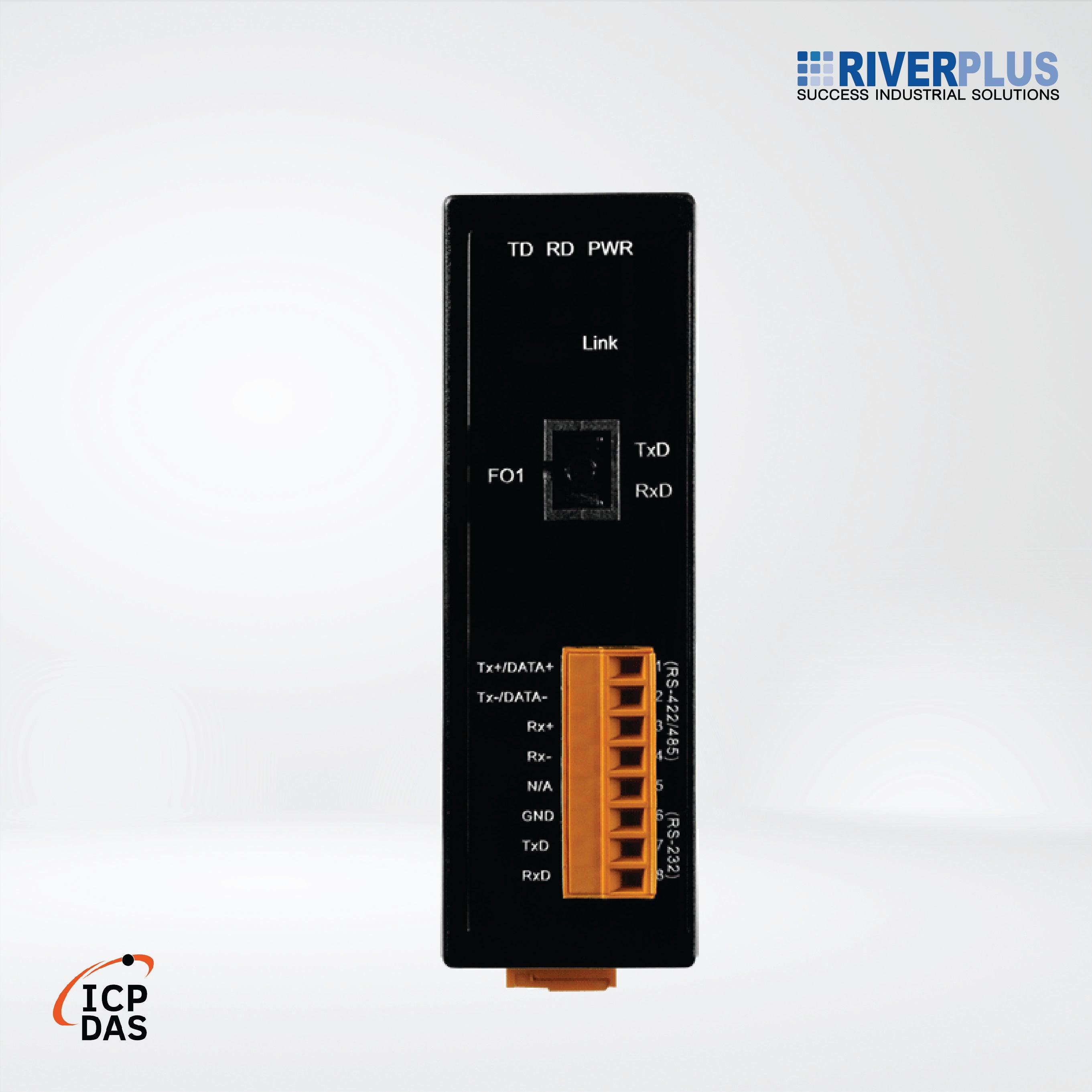 I-2542-A25 RS-232/422/485 to Single-Mode 25 Km, SC Fiber optic converter, TX 1310 nm, RX 1550 nm - Riverplus