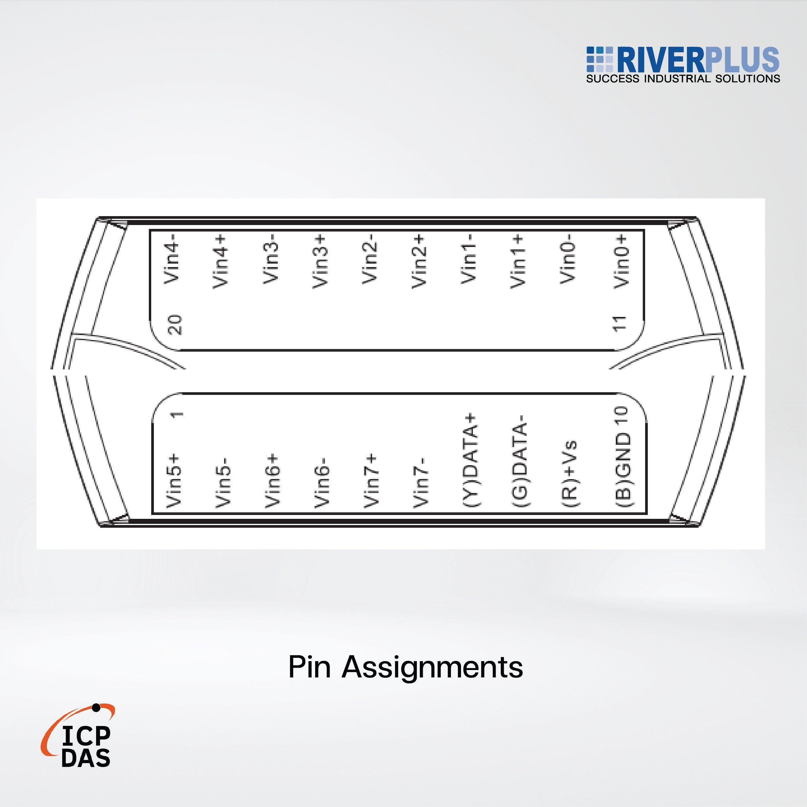 I-7019R 8-ch Universal AI Module with High Voltage Protection - Riverplus