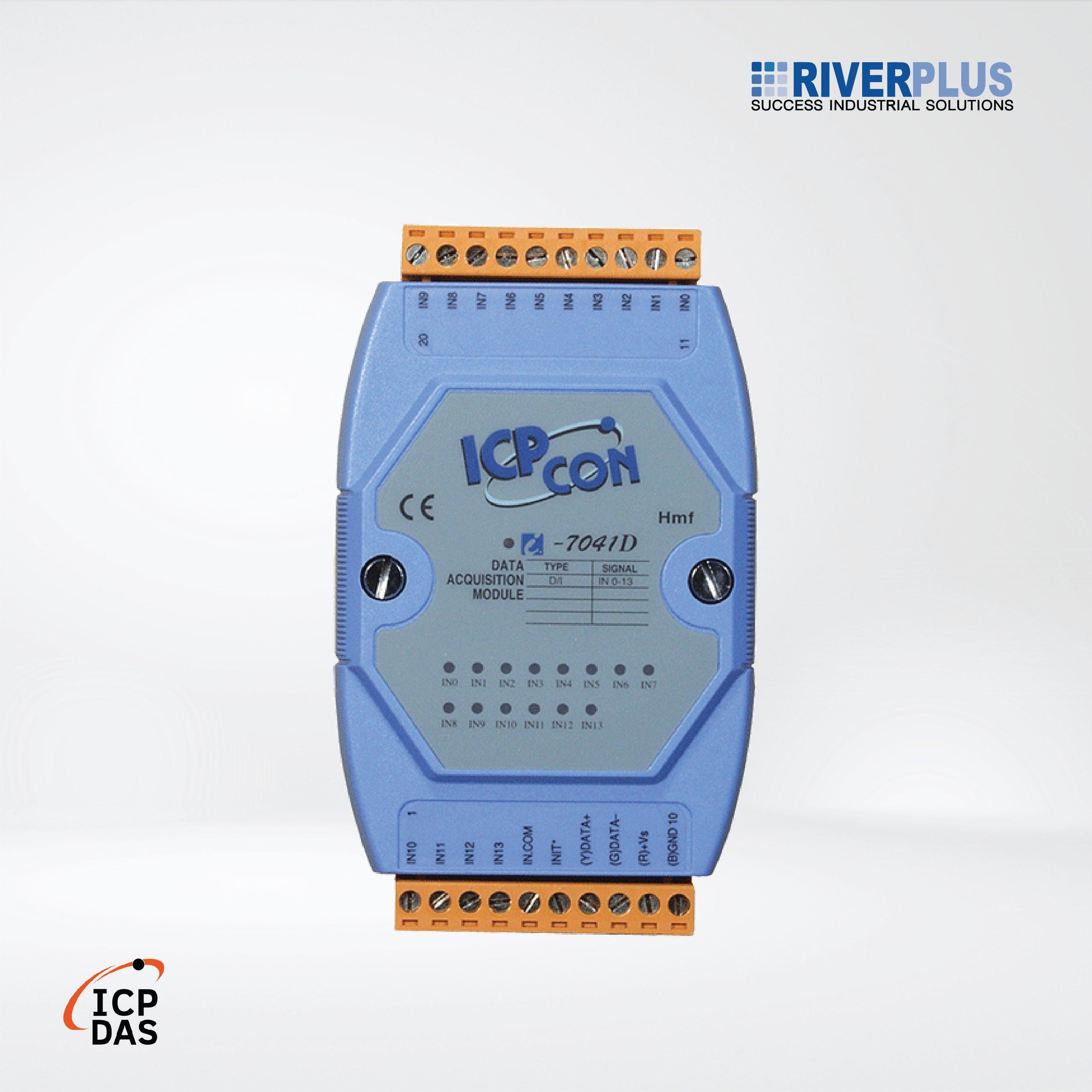 I-7041D 14-ch Isolated (Wet, 4~30 VDC) DI Module LED Display - Riverplus