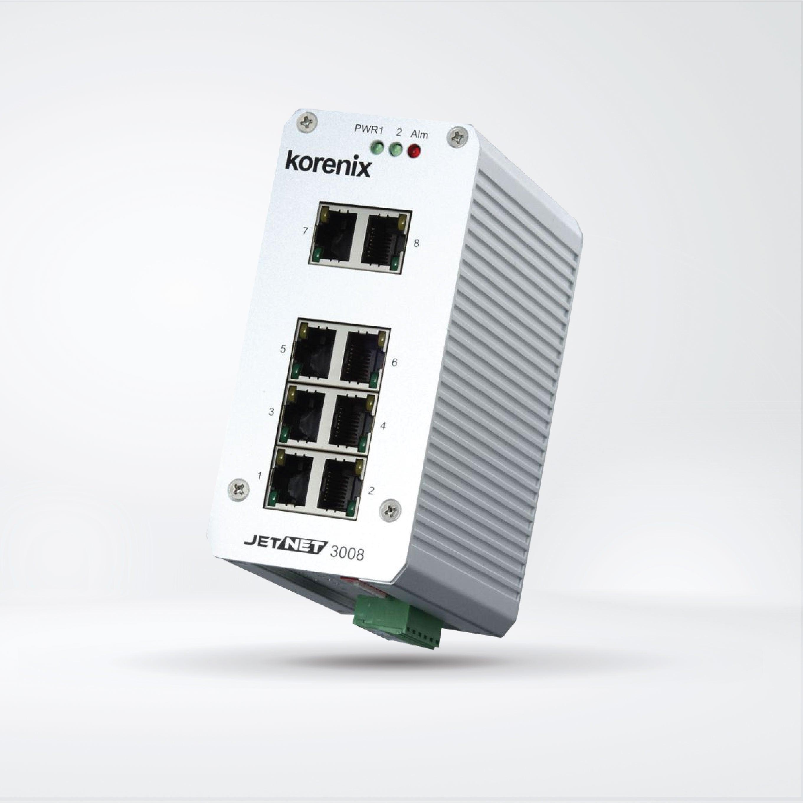 JetNet 3008 Industrial 8-port Fast Ethernet Switch - Riverplus