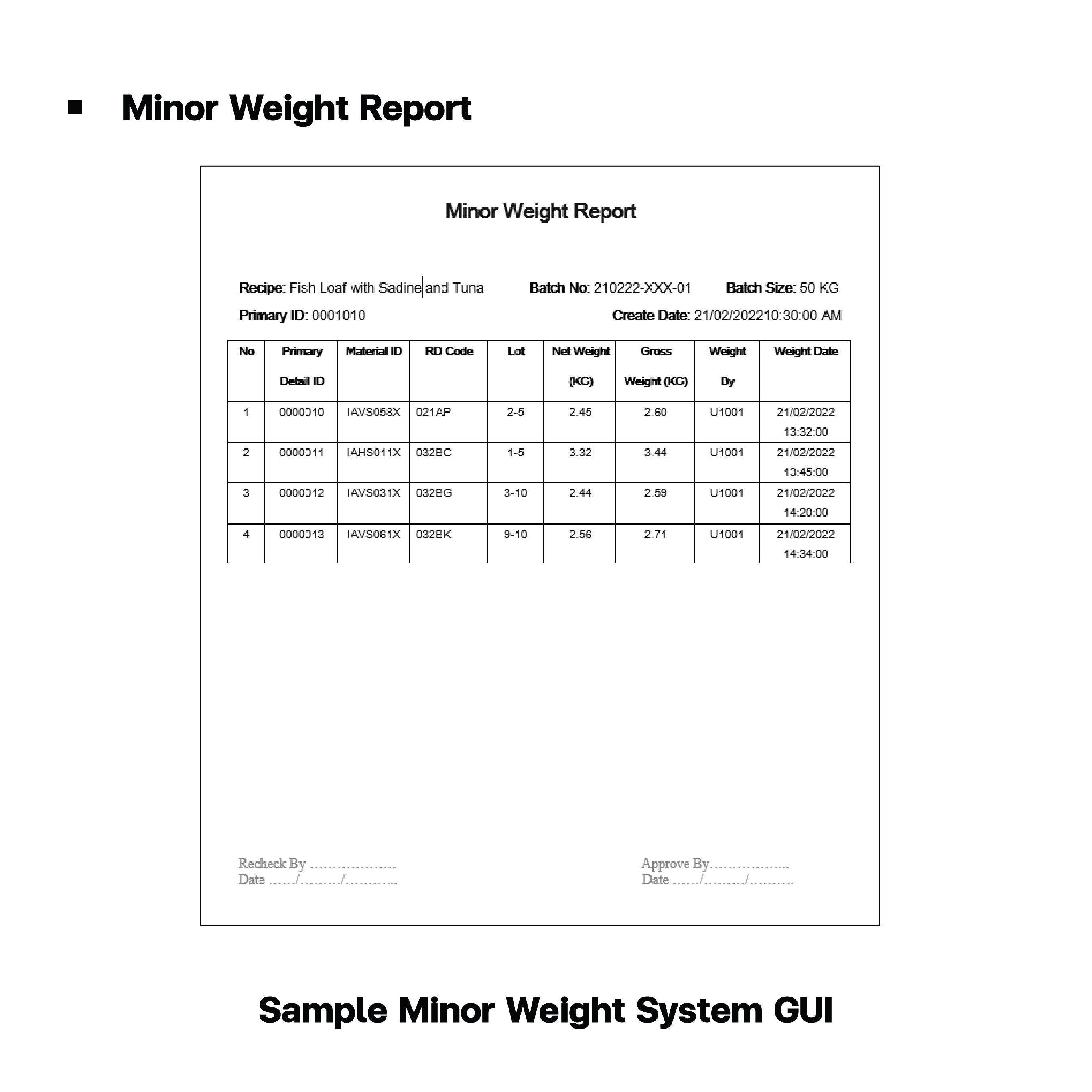 Minor Weight System - Riverplus