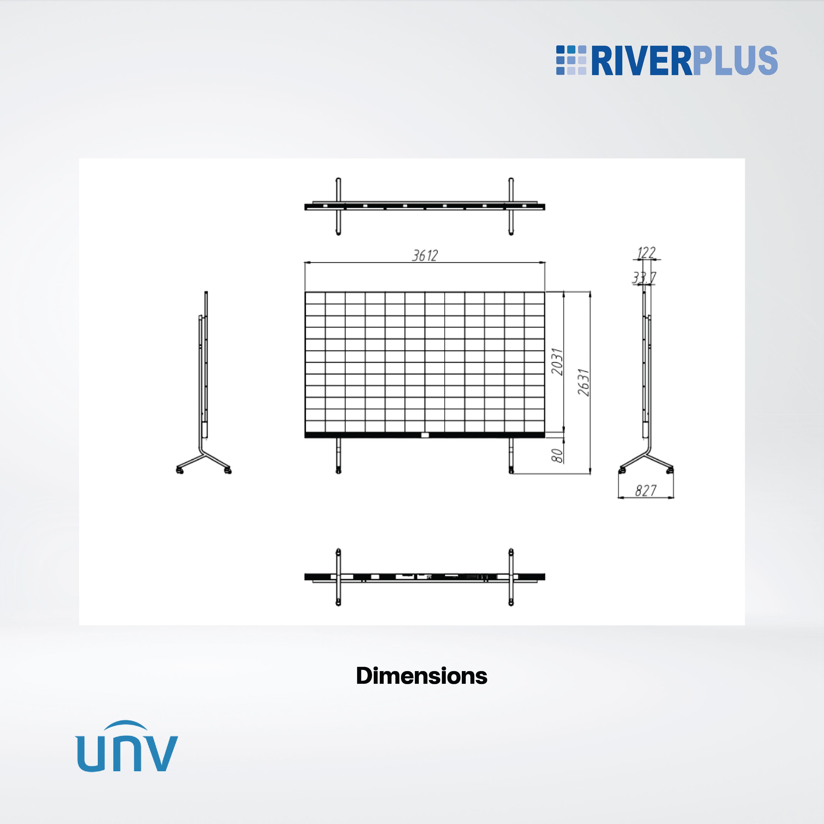 MW7218-T-163G 163-inch LED all-in-one conference screen - Riverplus