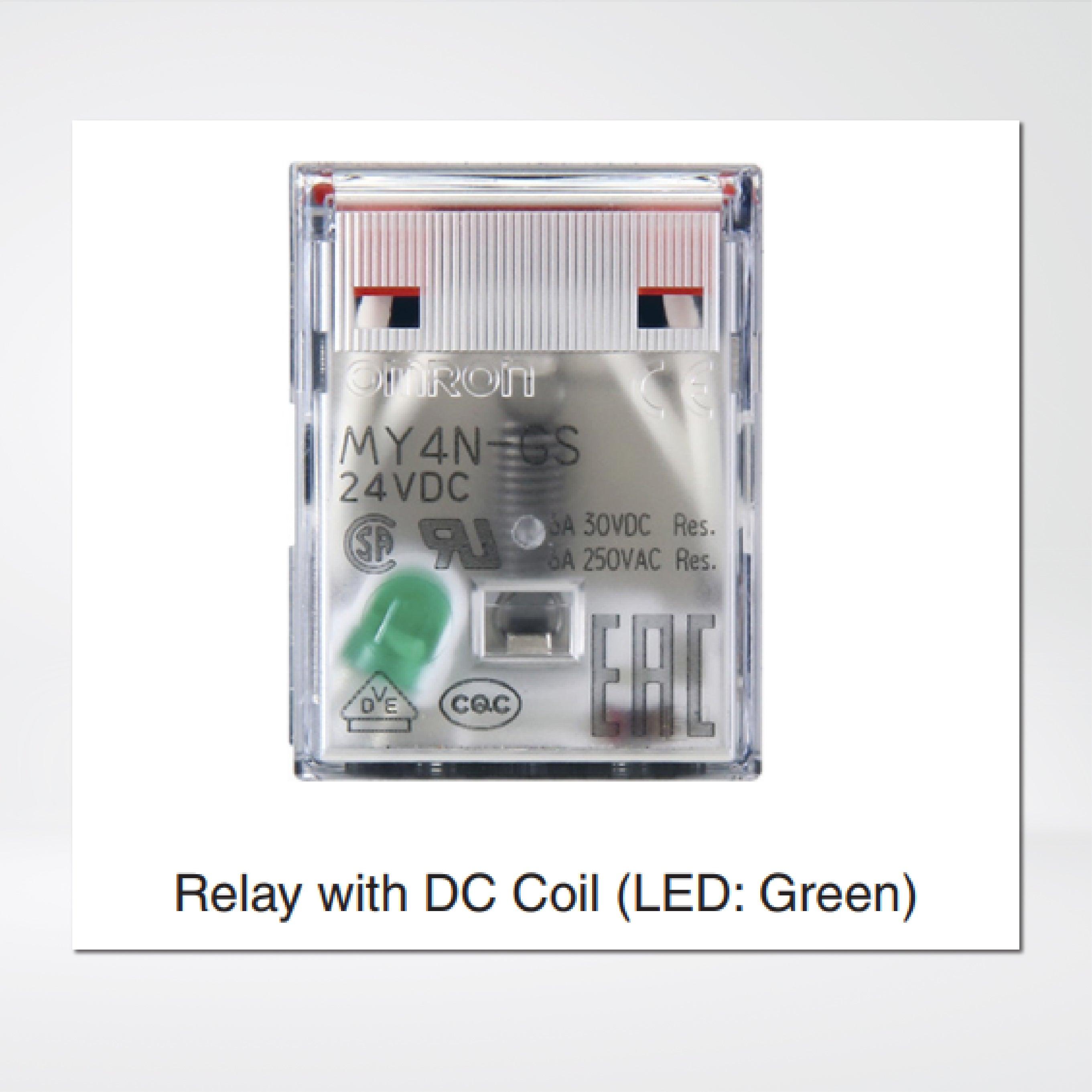 MY4N-GS DC24 BY OMZ Relay, plug-in, 14-pin, 4PDT, 3 A, mechanical & LED indicators, 24 VDC - Riverplus