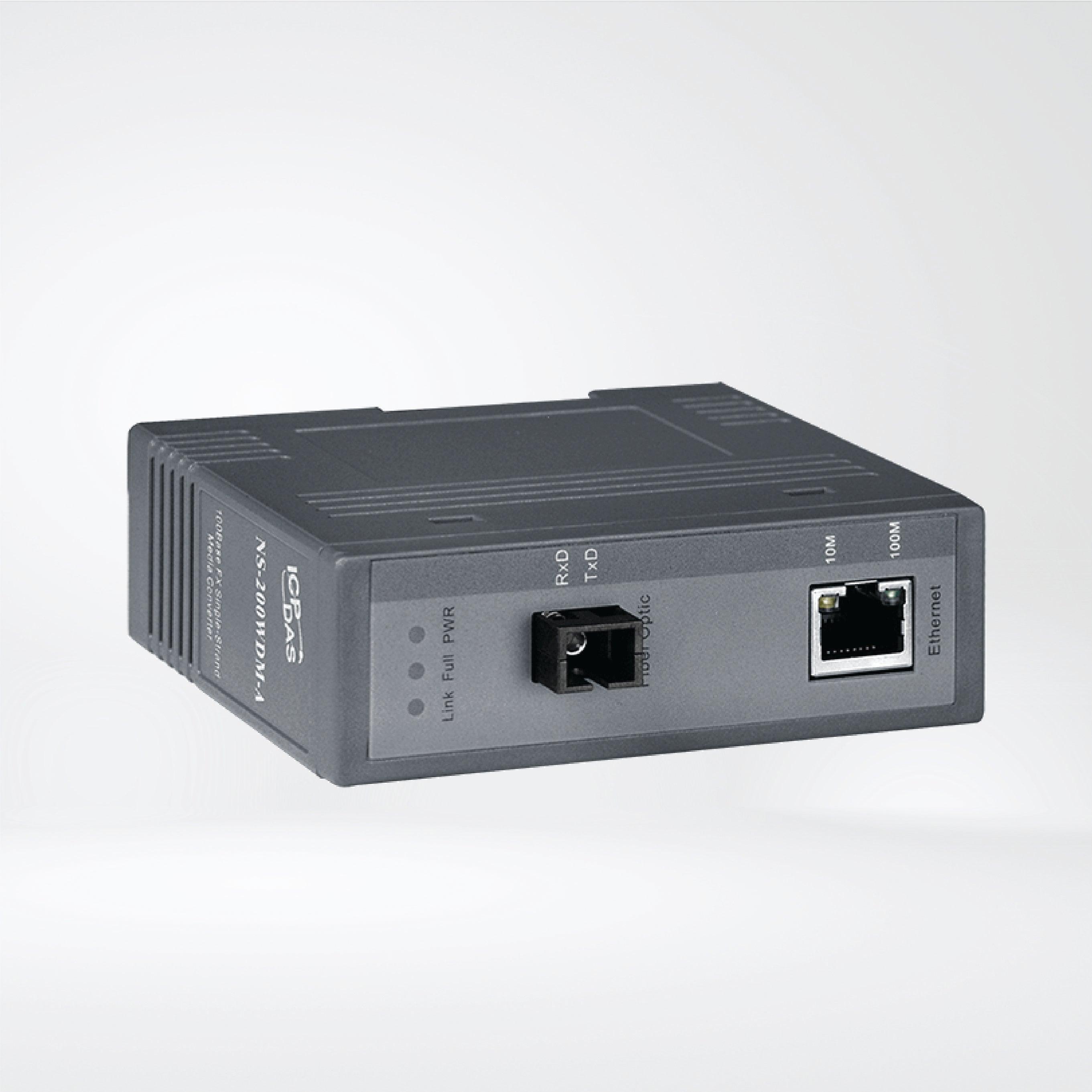 NS-200WDM-A Industrial Single-Strand 10/100 Base-T(X) to 100 Base-FX - Riverplus