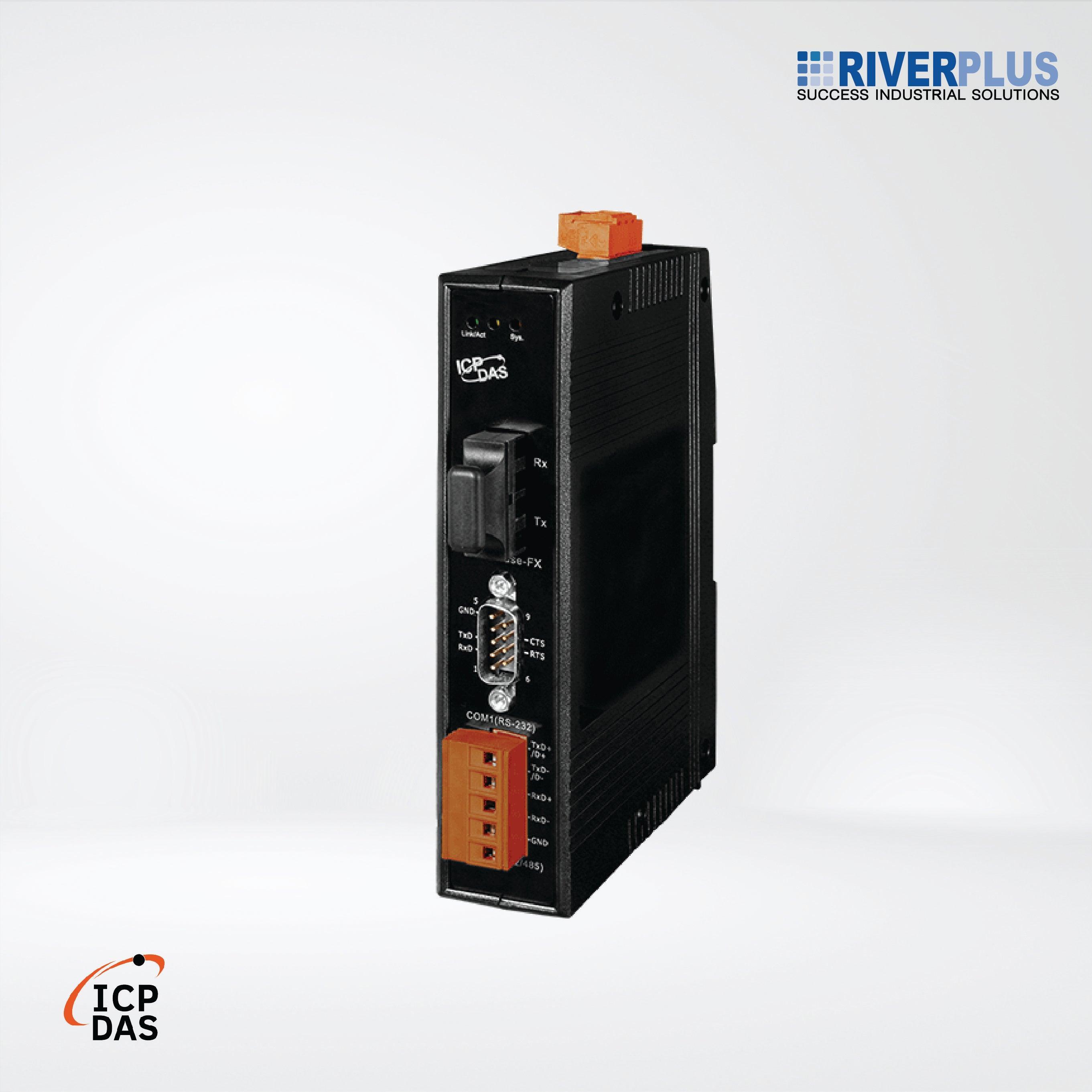 PDS-220FC Programmable (1x RS-232 and 1x RS-422/485) Serial-to-Fiber Device Server - Riverplus