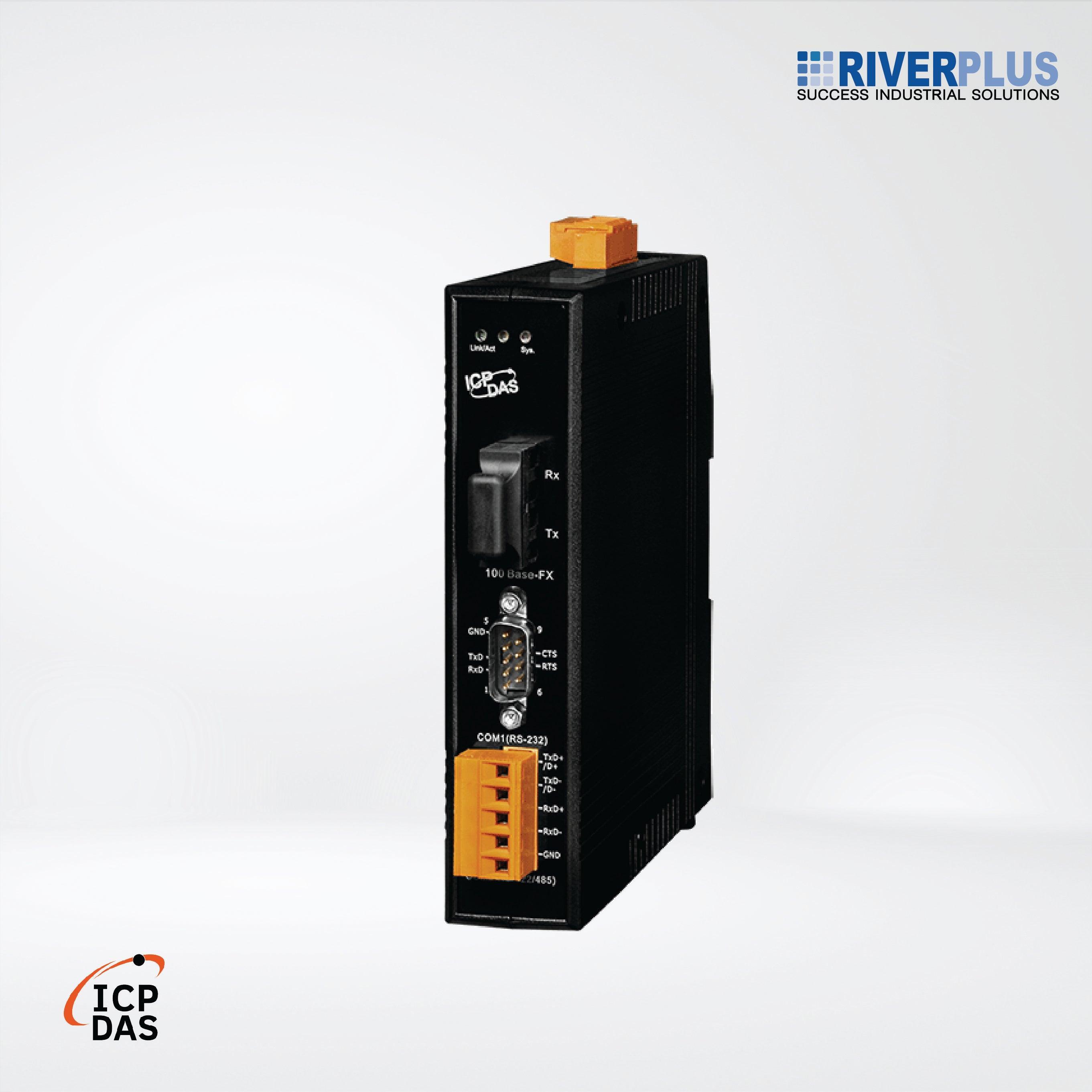 PDS-220FCS-60 Programmable (1x RS-232 and 1x RS-422/485) Serial-to-Fiber Device Server - Riverplus
