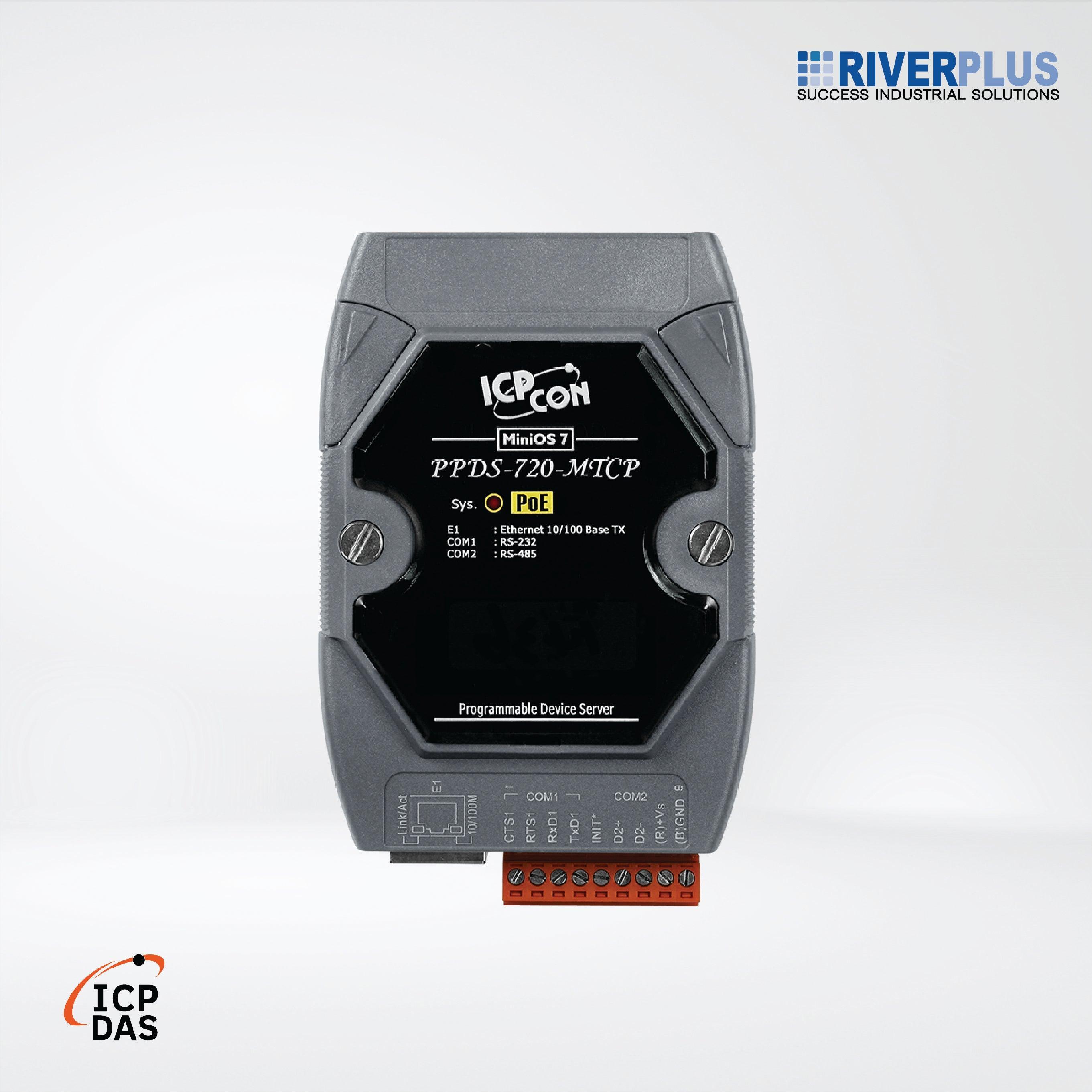 PPDS-720-MTCP Programmable (1x RS-232 and 1x RS-485) Serial-to-Ethernet Device Server - Riverplus