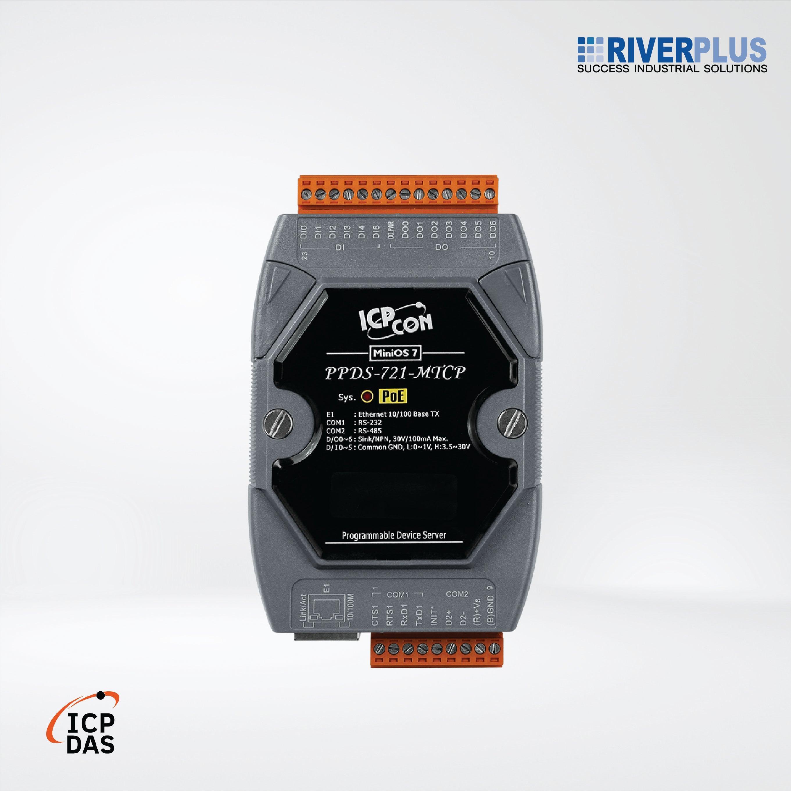 PPDS-721-MTCP Programmable (1x RS-232 and 1x RS-485) Serial-to-Ethernet Device Server - Riverplus