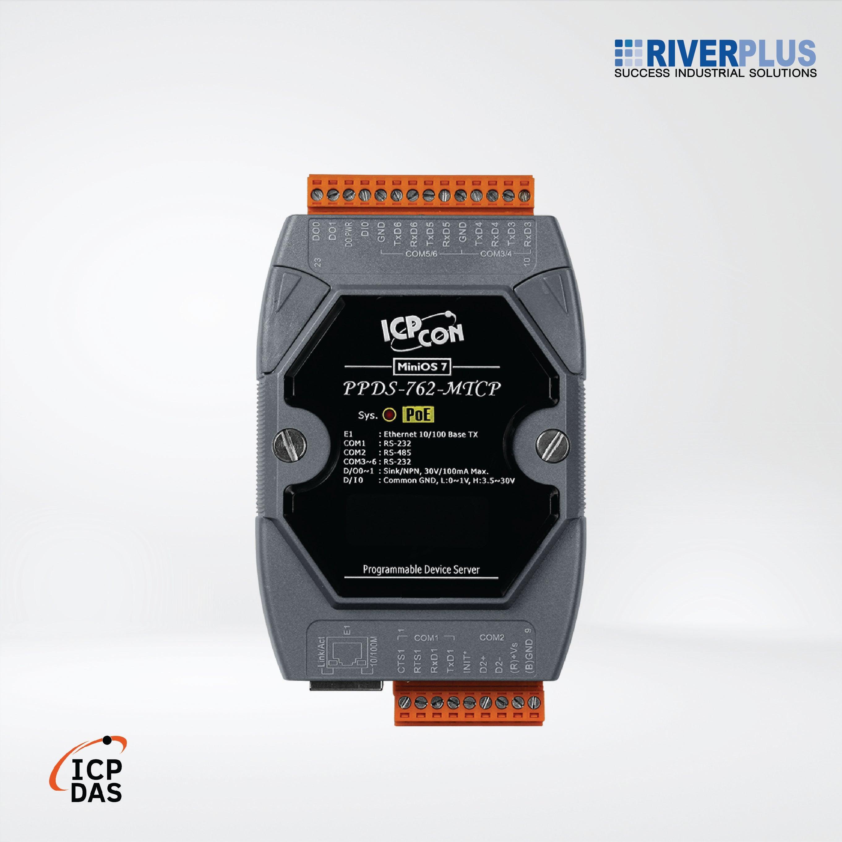 PPDS-762-MTCP Programmable (5x RS-232 and 1x RS-485) Serial-to-Ethernet Device Server - Riverplus