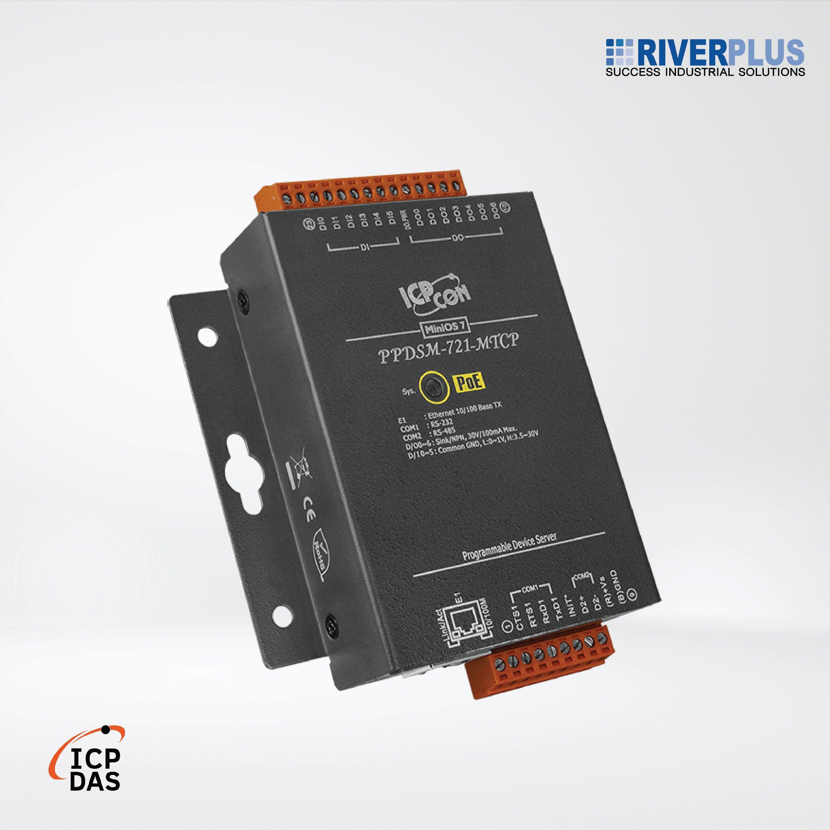 PPDSM-721-MTCP Programmable (1x RS-232 and 1x RS-485) Serial-to-Ethernet Device Server - Riverplus