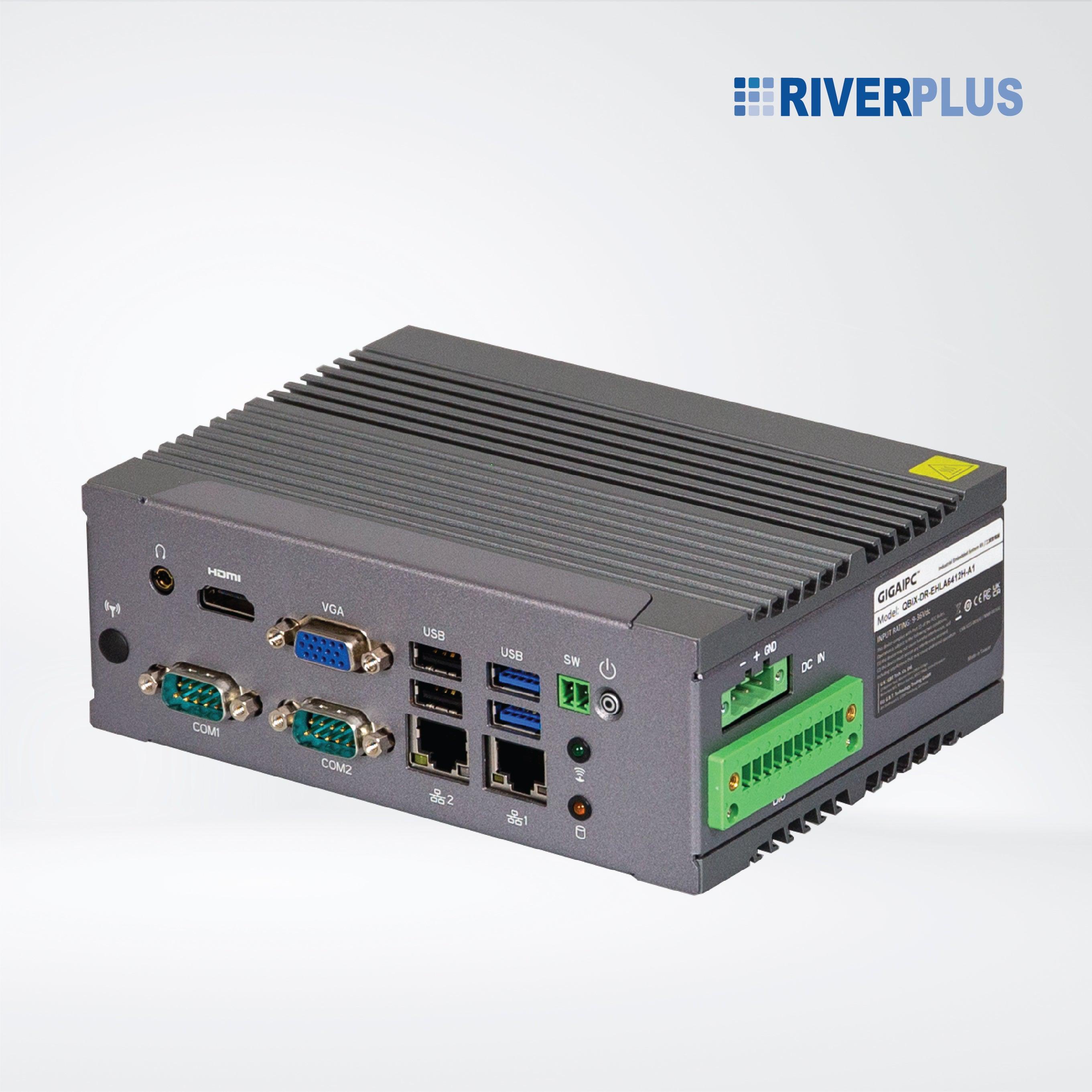 QBiX-DR-EHLA6412H-A1 DIN Rail industrial system with Intel® Celeron® J6412 Processor - Riverplus