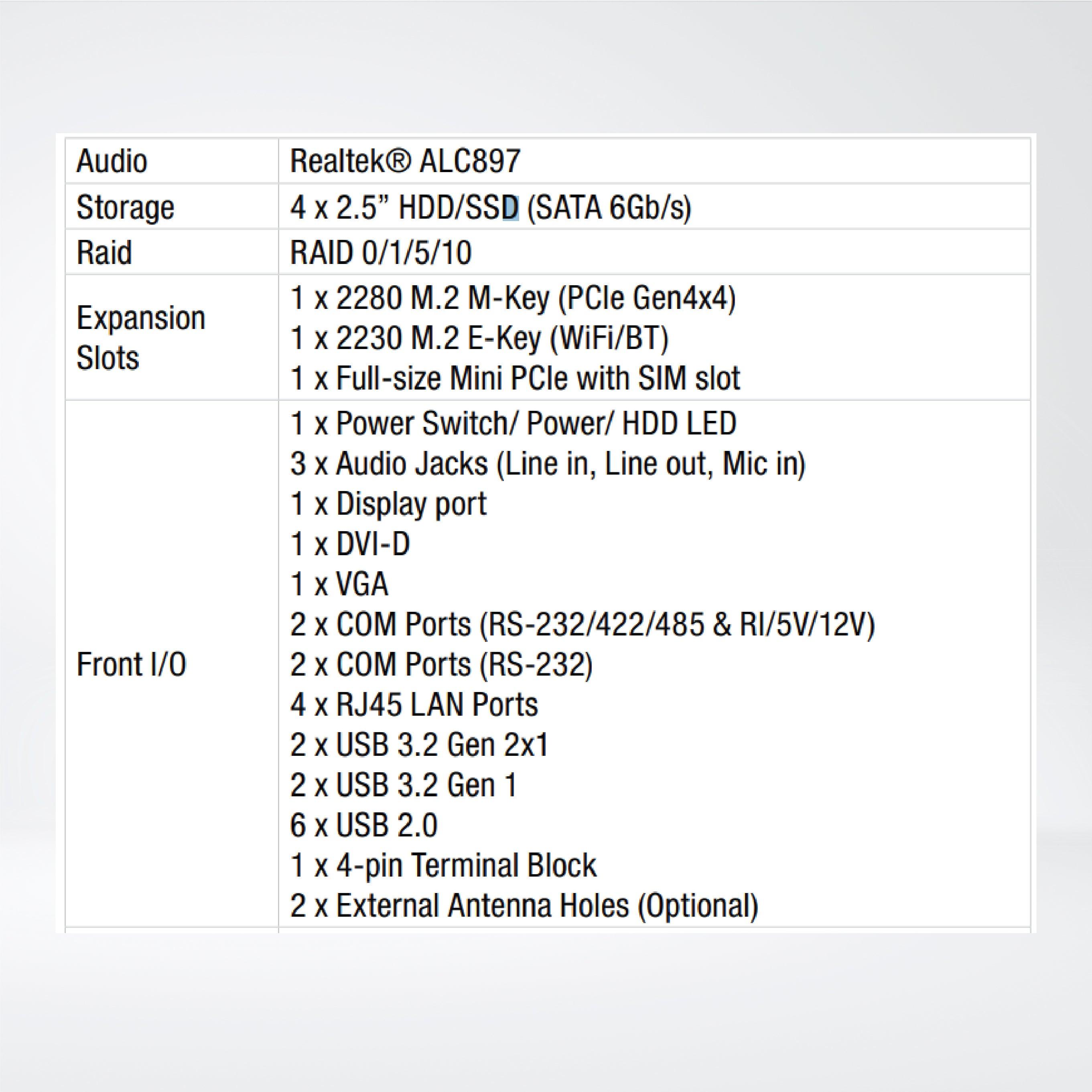 QBiX-JMB-ADLA67EH-A1 Industrial system with Intel® Q670E Chipset, Intel® Core™ i7-13700E Processor - Riverplus