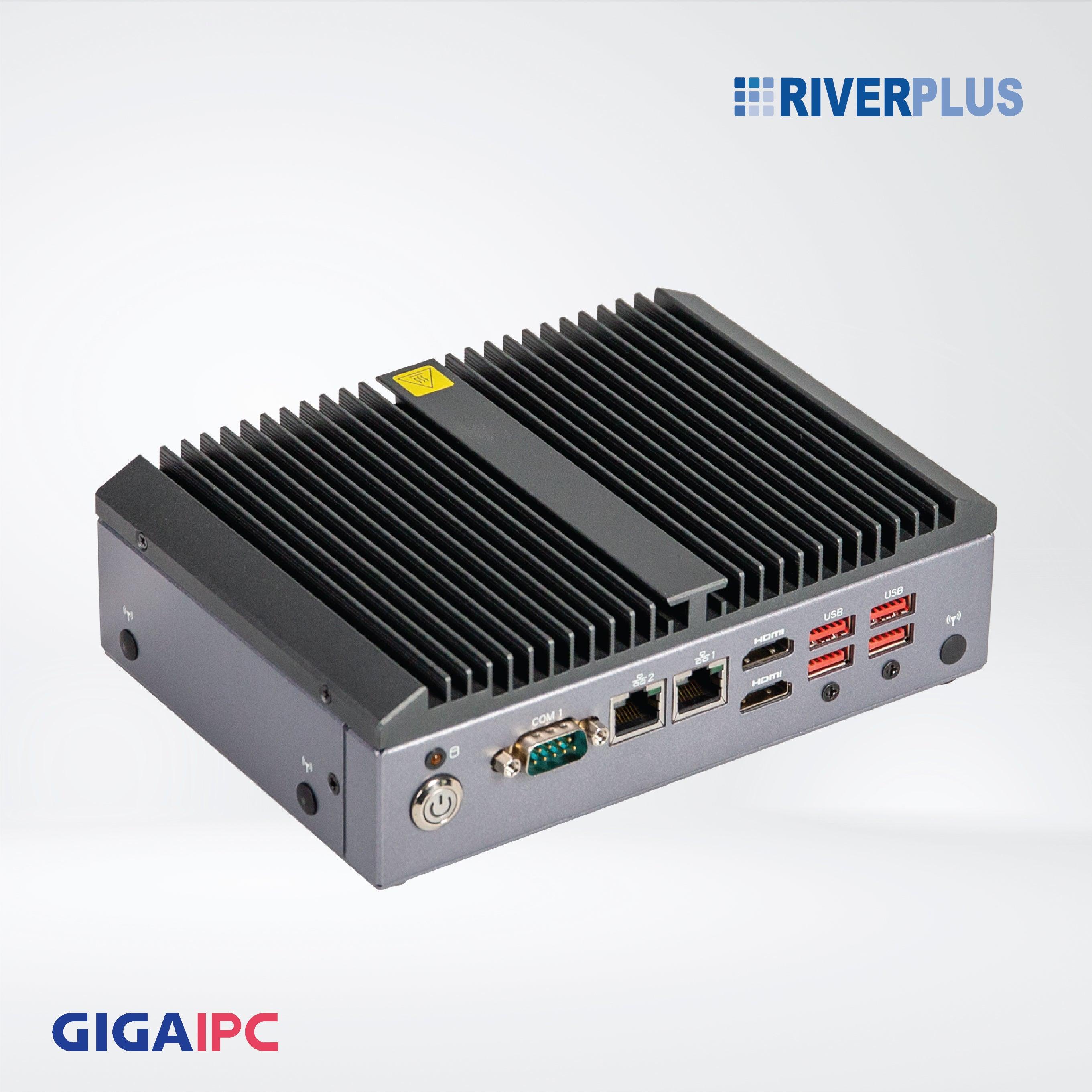 QBiX-Pro-RPLA1355H-A1 Industrial system with Intel® Core™ i7-1355U Processor /Fanless Design / Dual Channel DDR4 up to 64GB/ 2 x HDMI - Riverplus