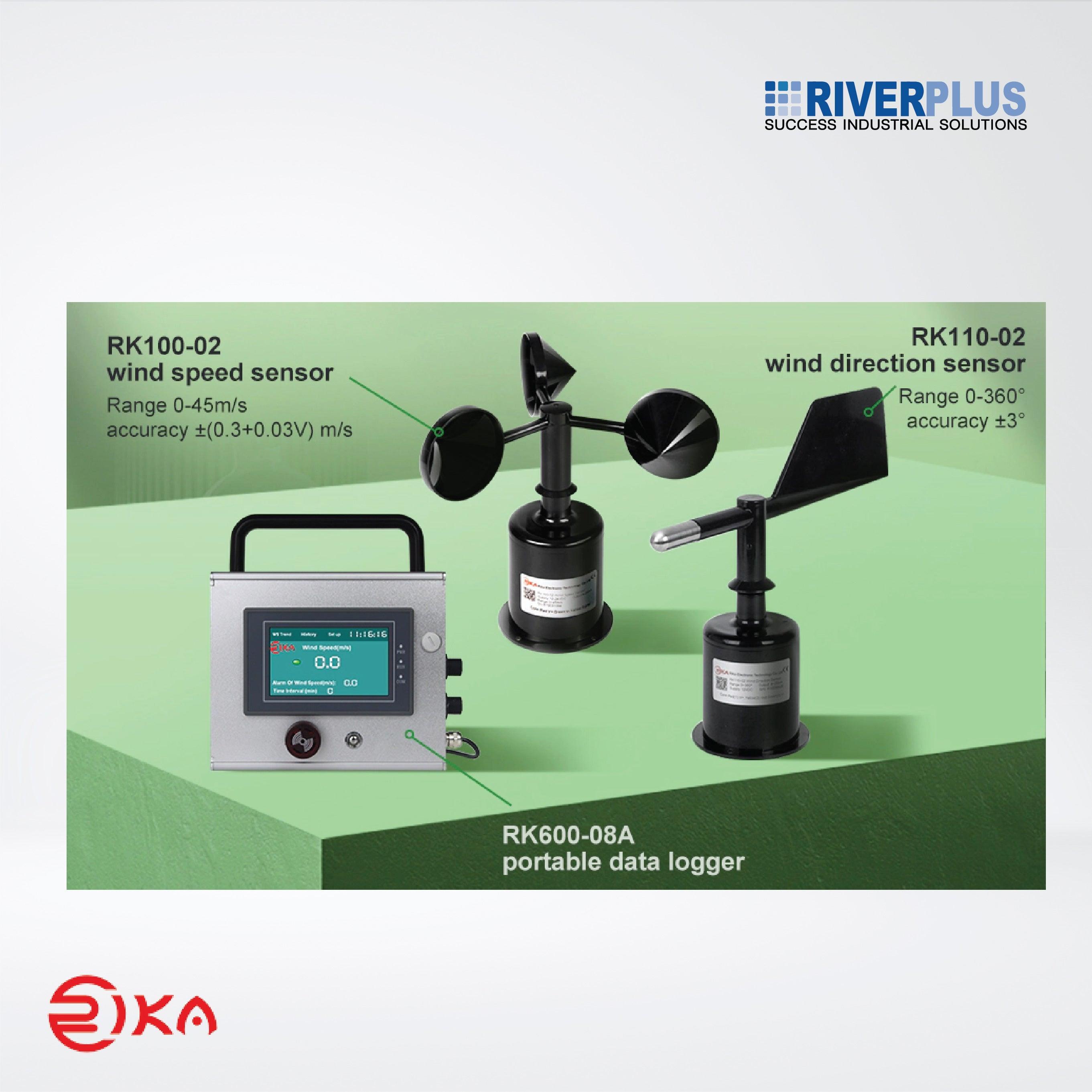 RK160-02 Wind Station Wind Speed & Direction Display Recorder - Riverplus