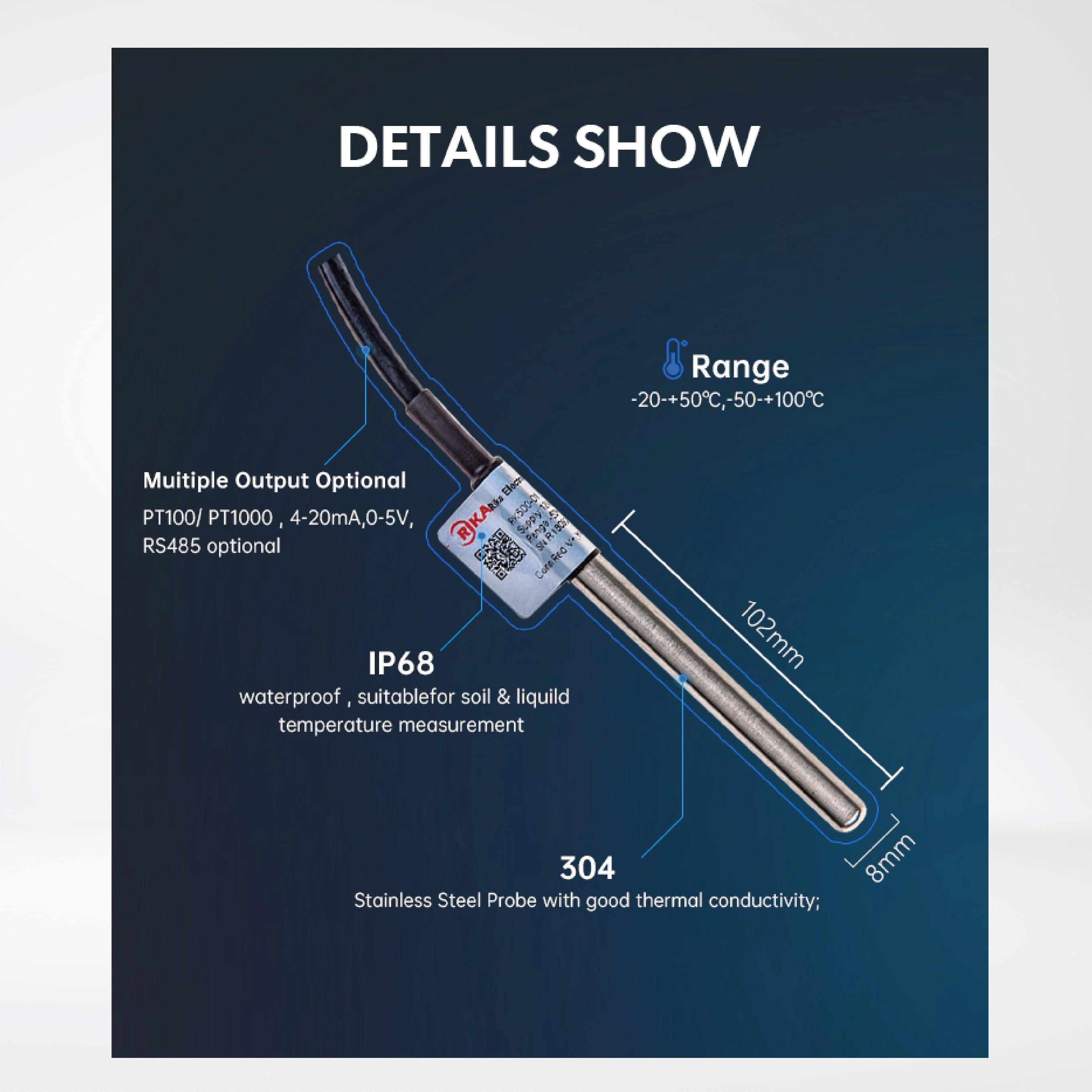 RK500-01 Soil / Liquid Temperature Sensor - Riverplus