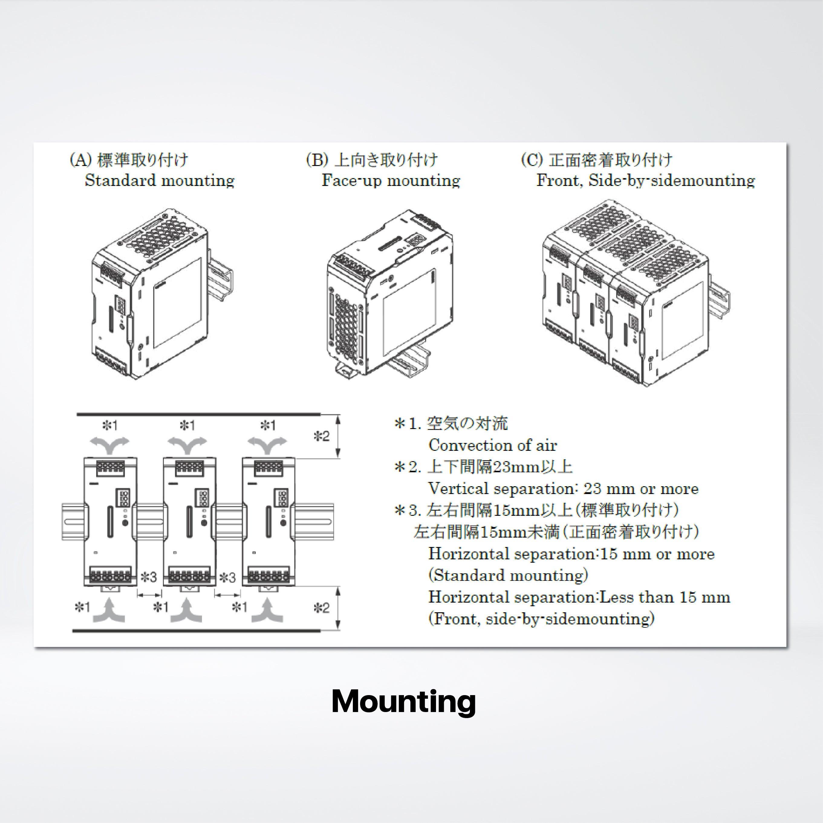 S8VK-WB48024 3-phase 380 to 480 V input power supply, 480 W, 24 VDC, DIN rail mounting - Riverplus